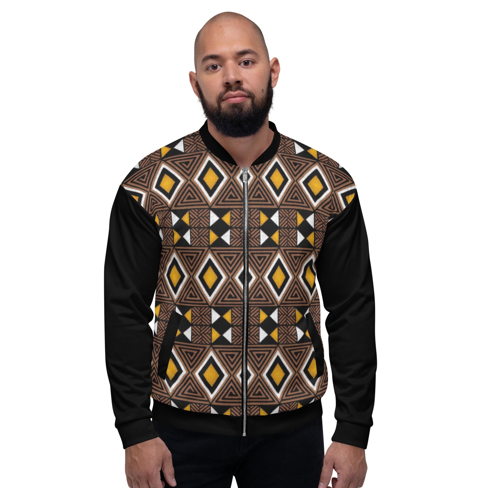 Afrocentric Trible Print Men's Bomber Jacket