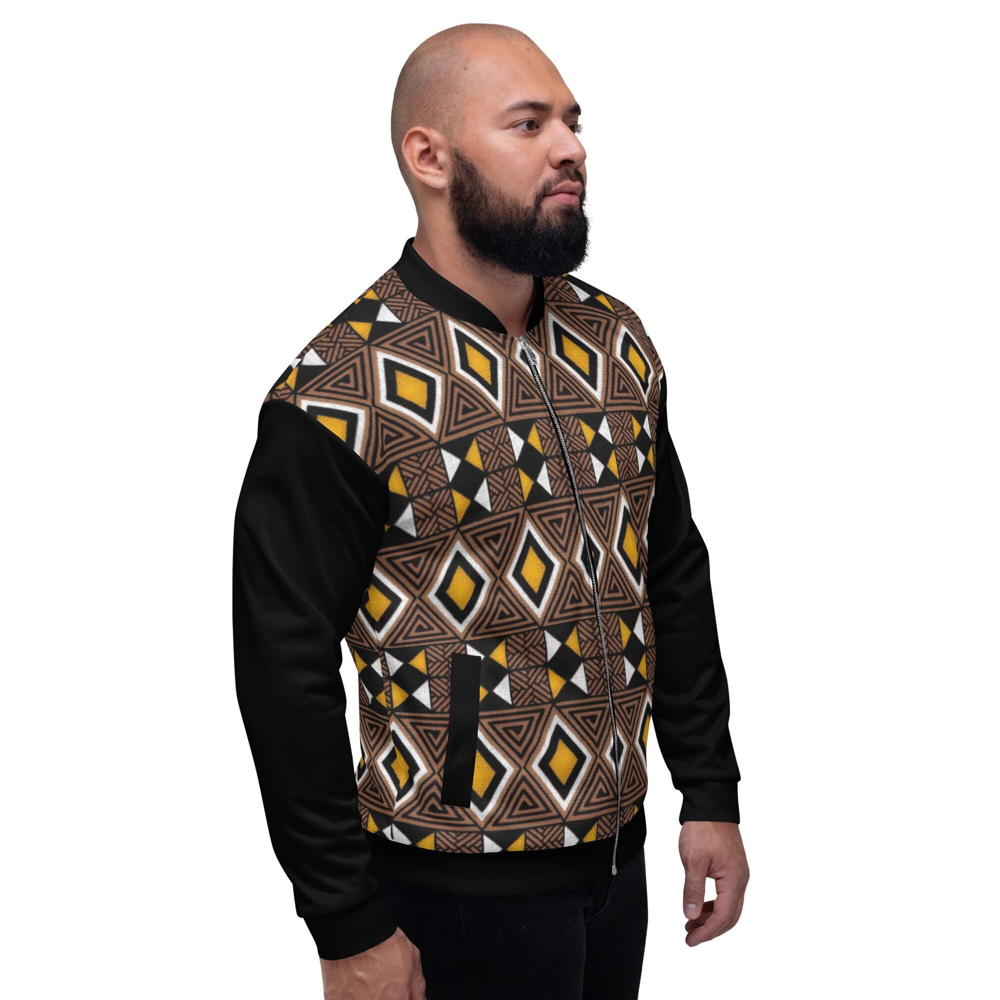 Afrocentric Trible Print Men's Bomber Jacket