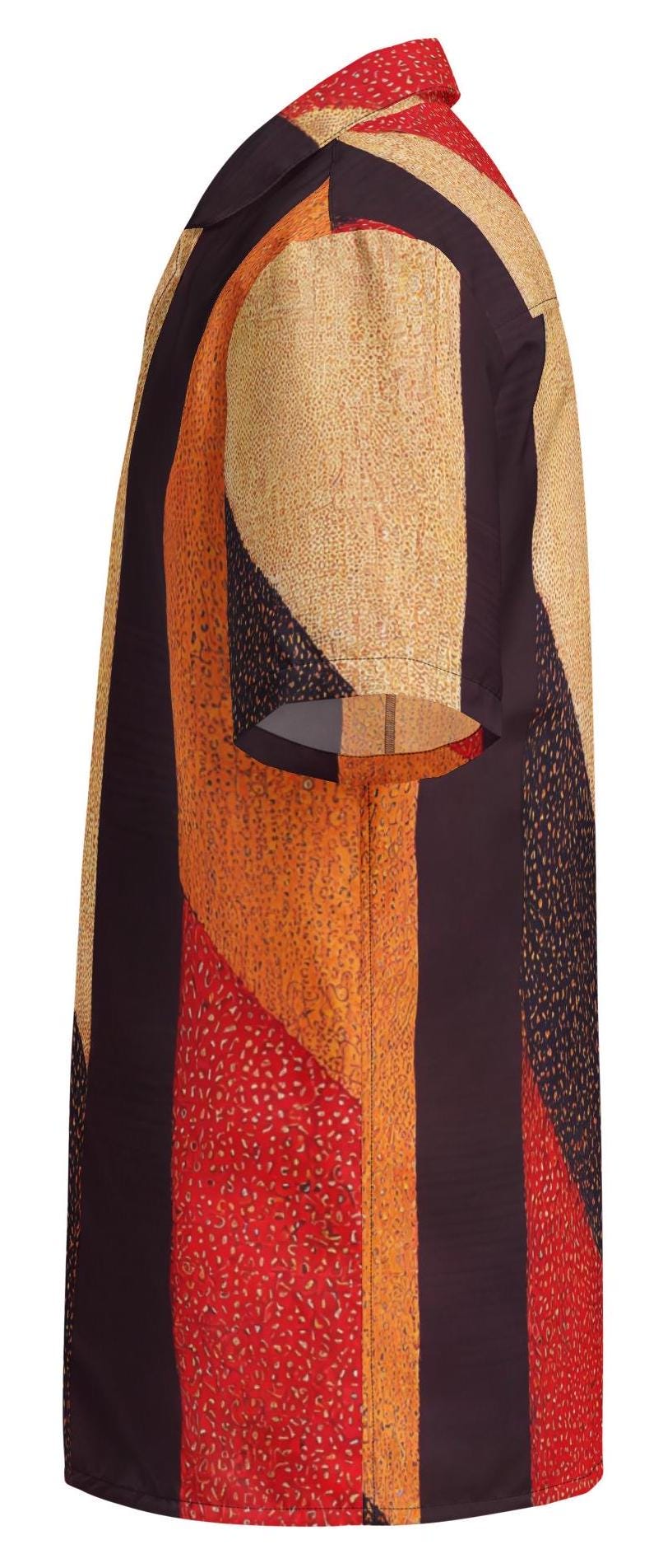 Tones color Block African Tribal pattern button shirt