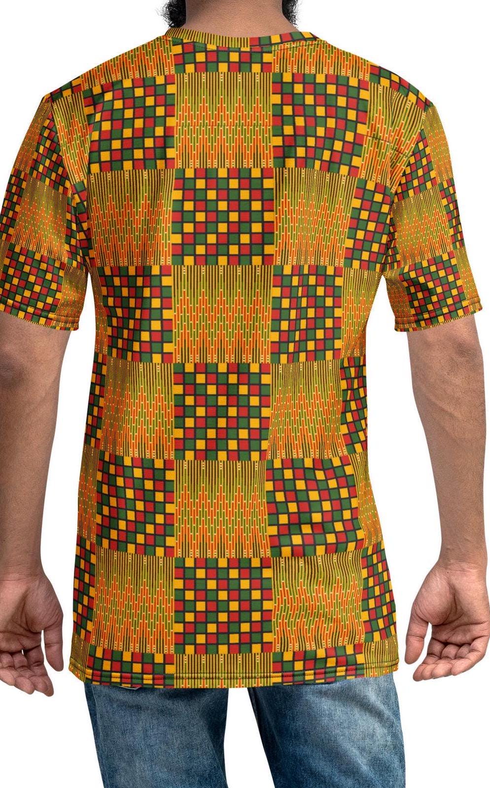 Affric Kente Pattern Men's t-shirt, Apparel, evening out wear, compliments all fique's