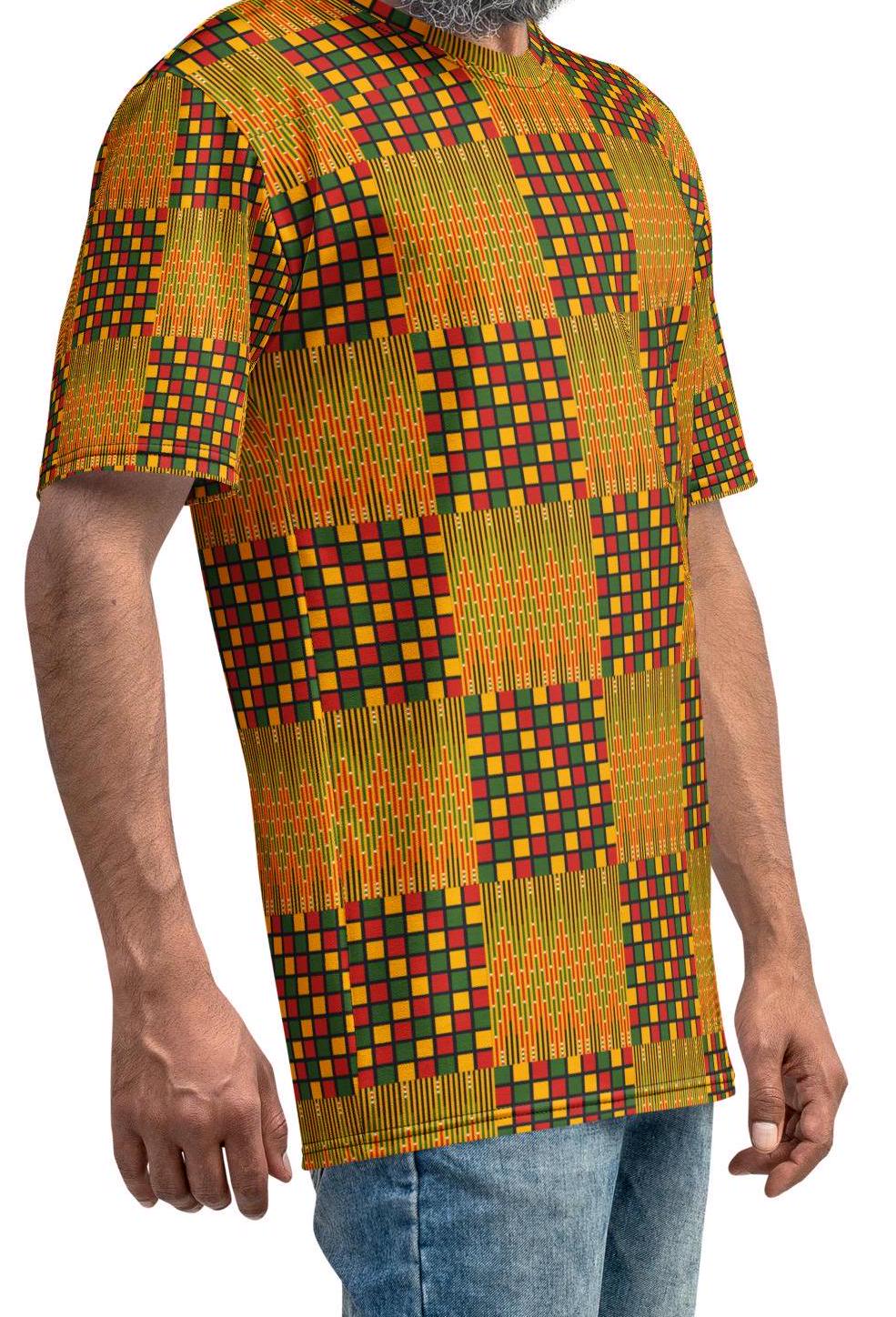 Affric Kente Pattern Men's t-shirt, Apparel, evening out wear, compliments all fique's