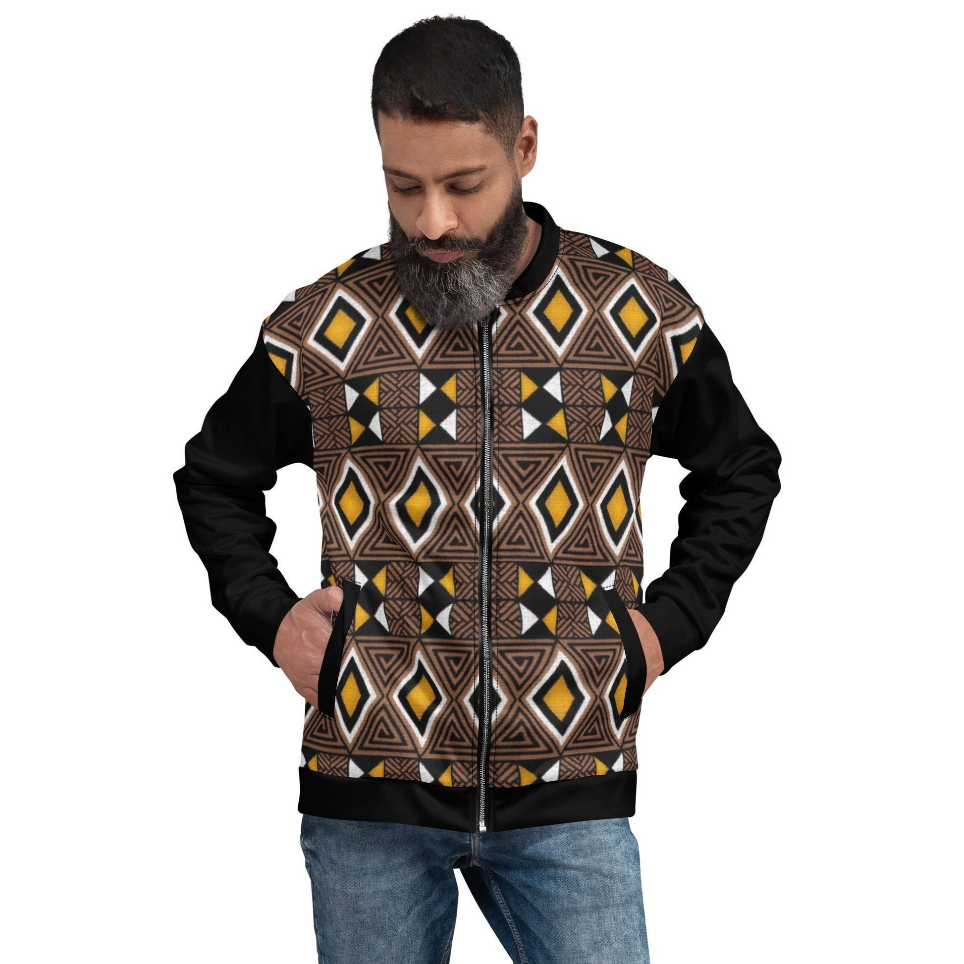 Afrocentric Trible Print Men's Bomber Jacket