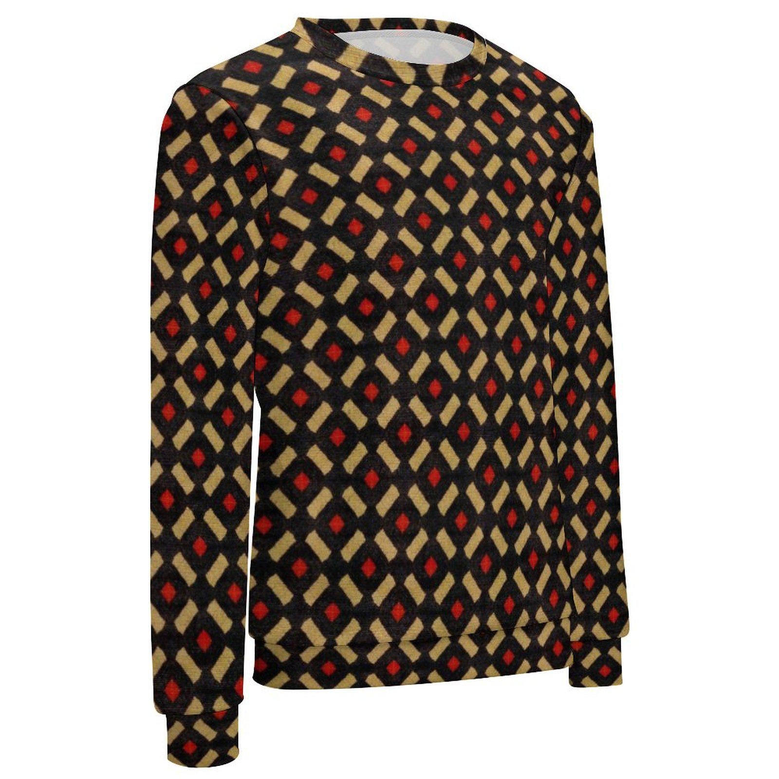 Golden Era - Mens - Crew Neck Sweatshirt - African - Bongolan Pattern - Sweatshirts - KumbatiaKulture