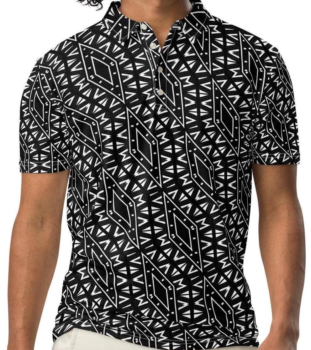Mosaic - Mens - Polo Shirt - African - Textile Pattern
