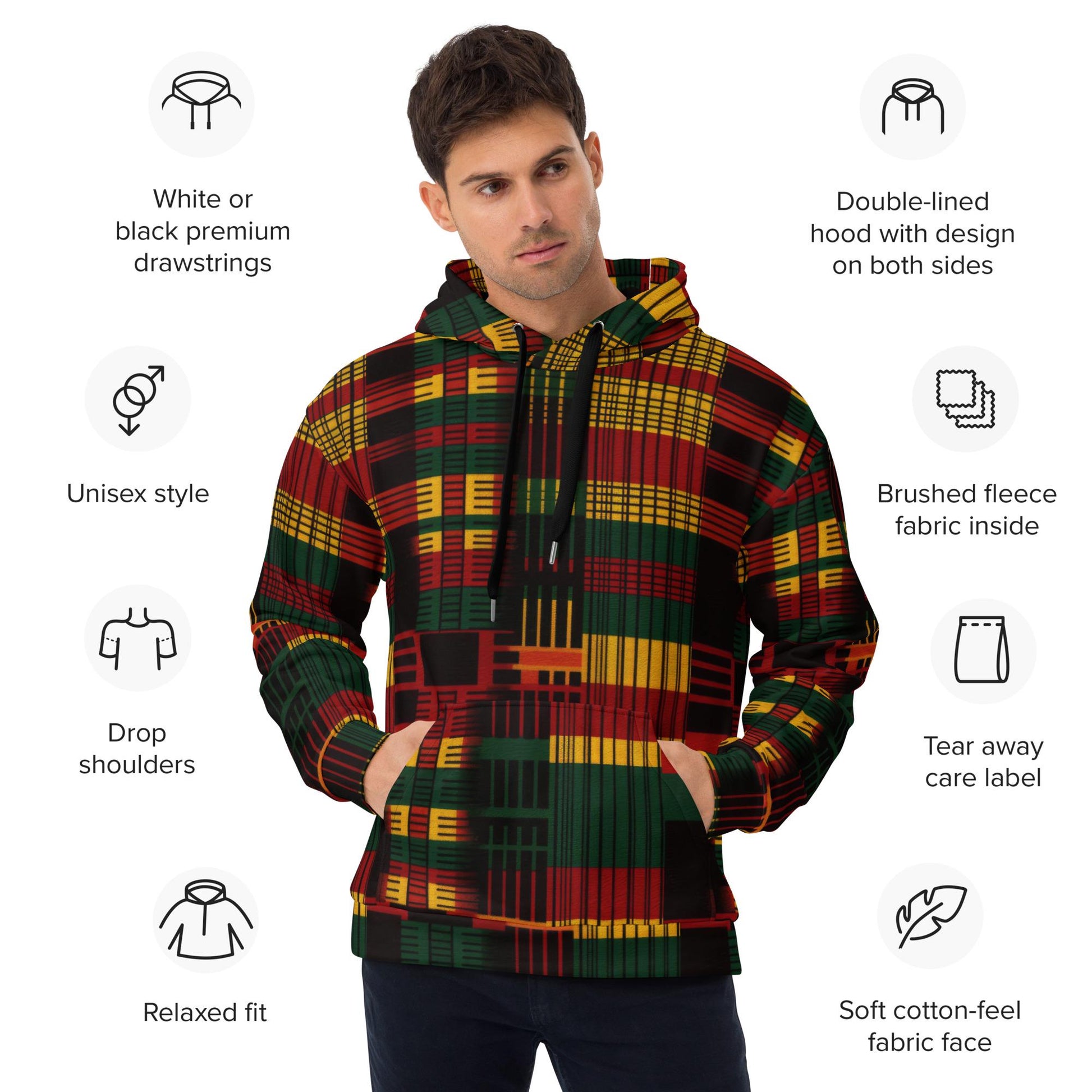 Swelter - Mens - Hoodie - African Kente Pattern