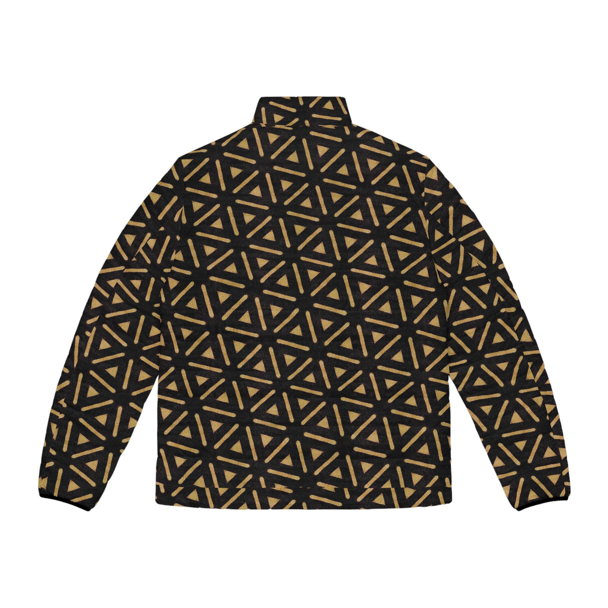 Golden Pyramid - Men's - Puffer Jacket - African - Bogolan Pattern