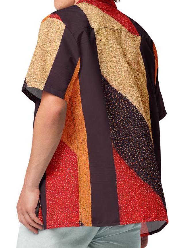Tones color Block African Tribal pattern button shirt
