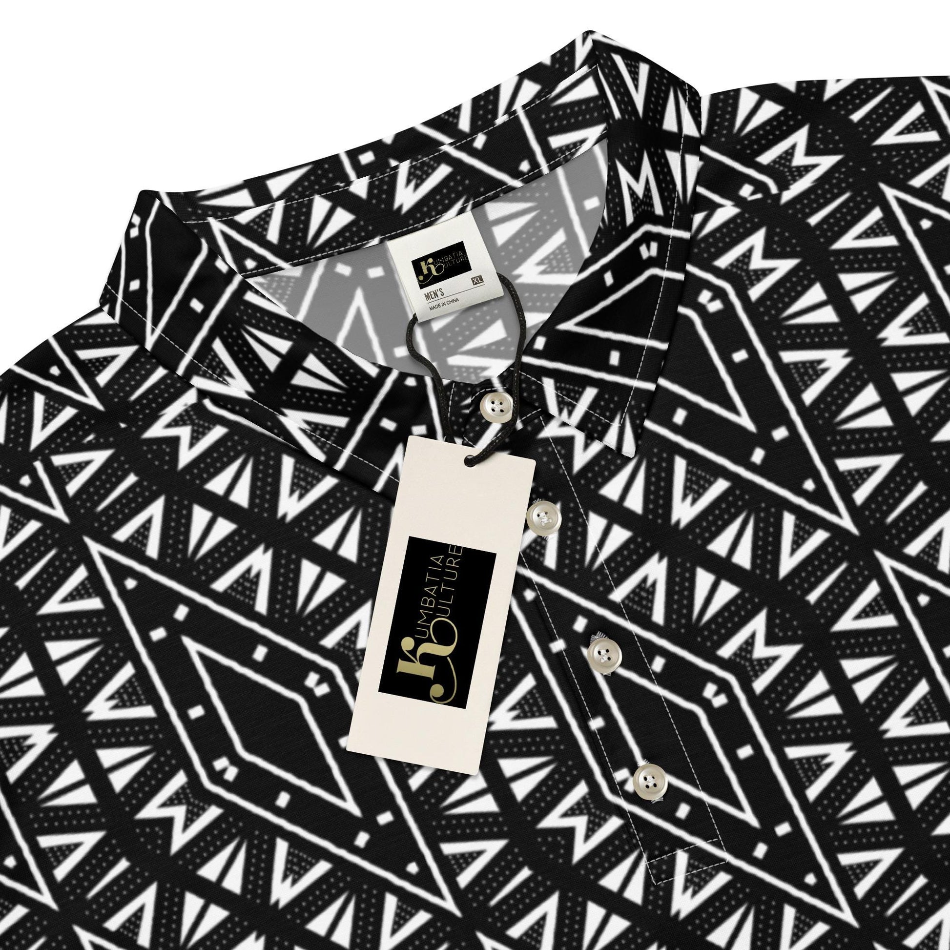 Mosaic - Mens - Polo Shirt - African - Textile Pattern