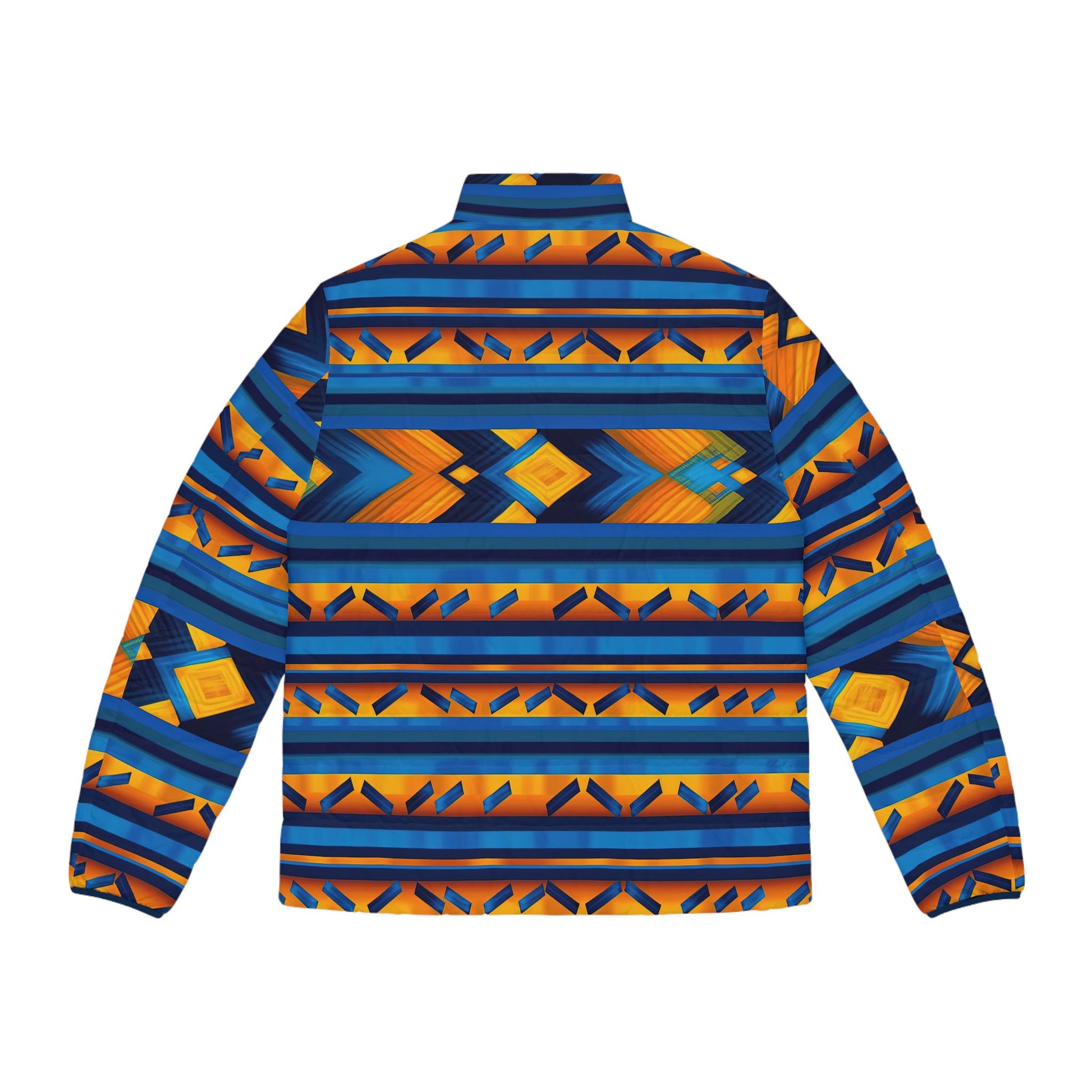Love - Men's - Puffer Jacket - African - Kente Pattern