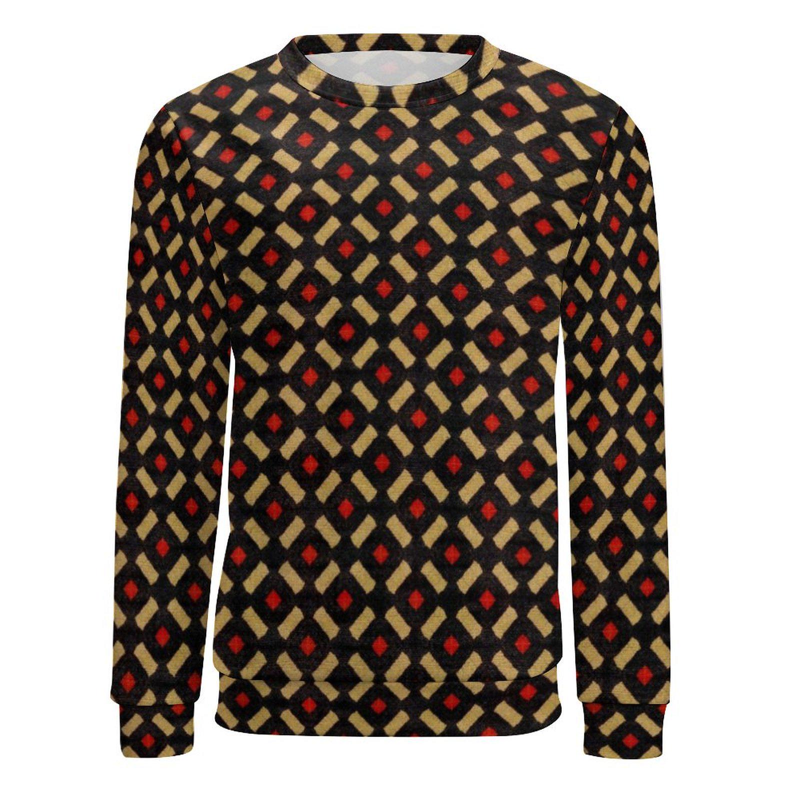 Golden Era - Mens - Crew Neck Sweatshirt - African - Bongolan Pattern - Sweatshirts - KumbatiaKulture