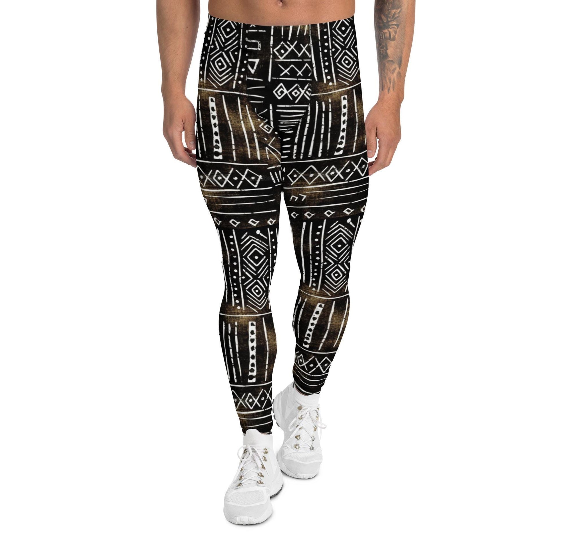 Black Earth - Men's Leggings - African - Tribal Pattern