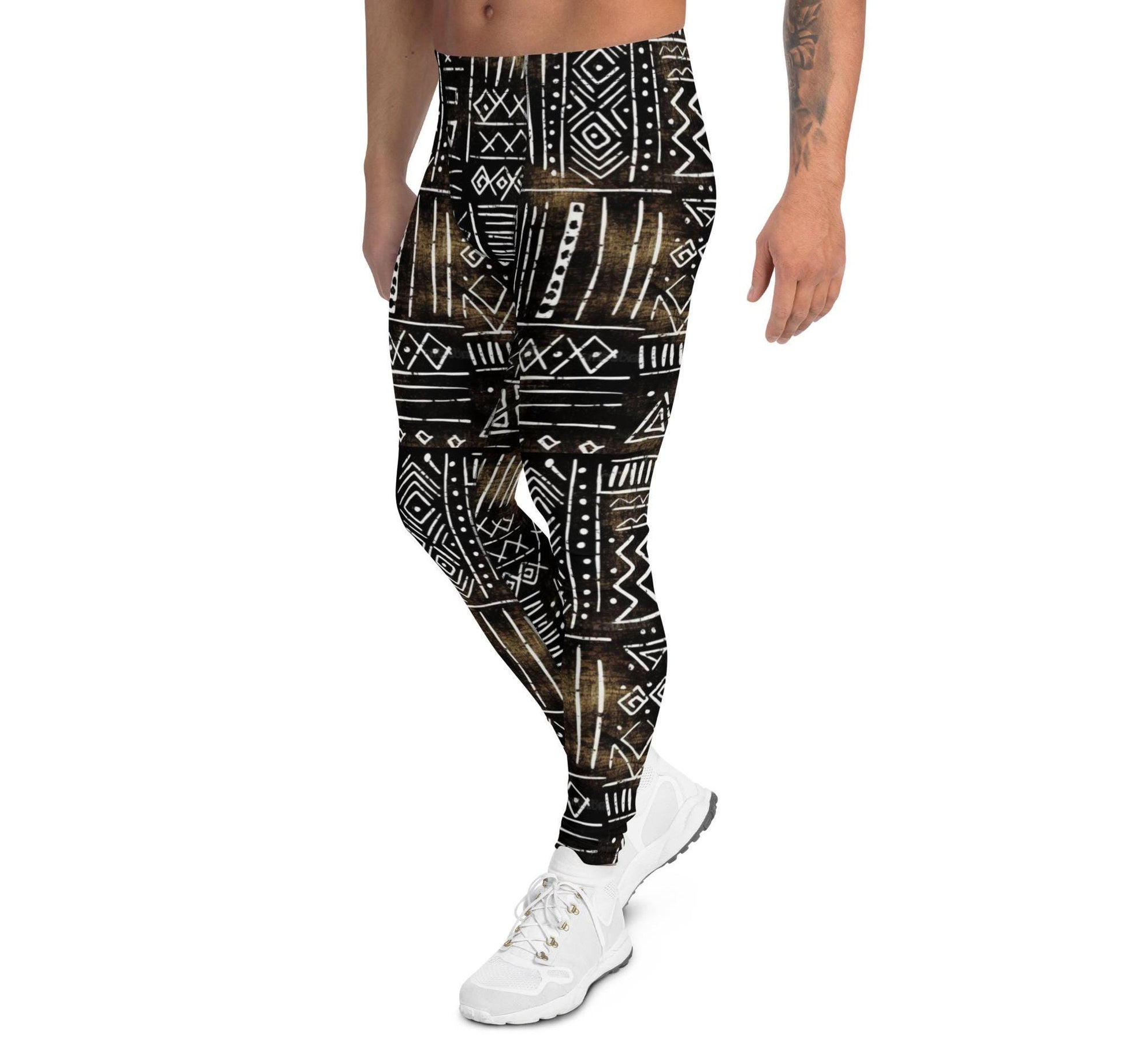 Black Earth - Men's Leggings - African - Tribal Pattern