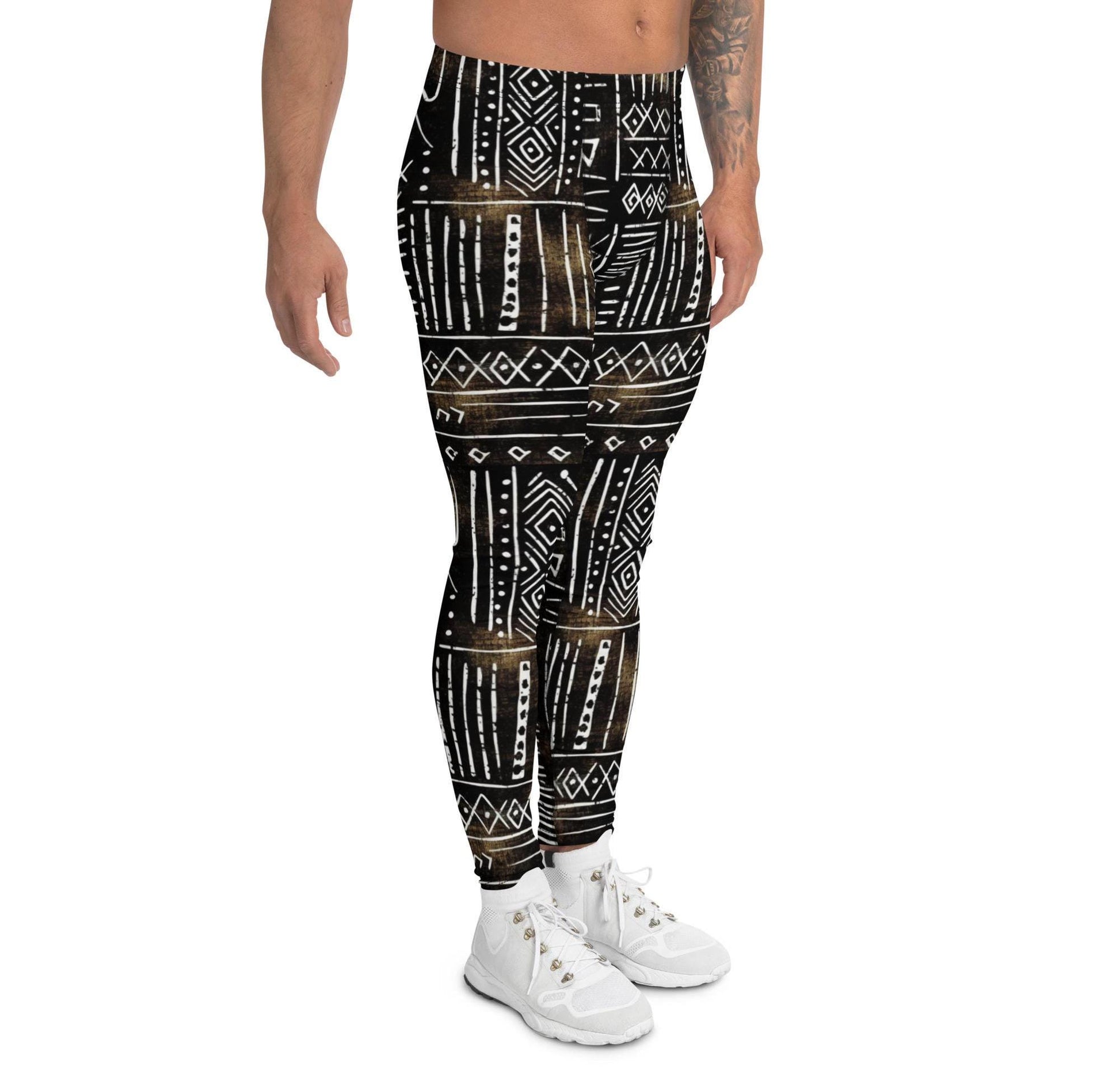 Black Earth - Men's Leggings - African - Tribal Pattern