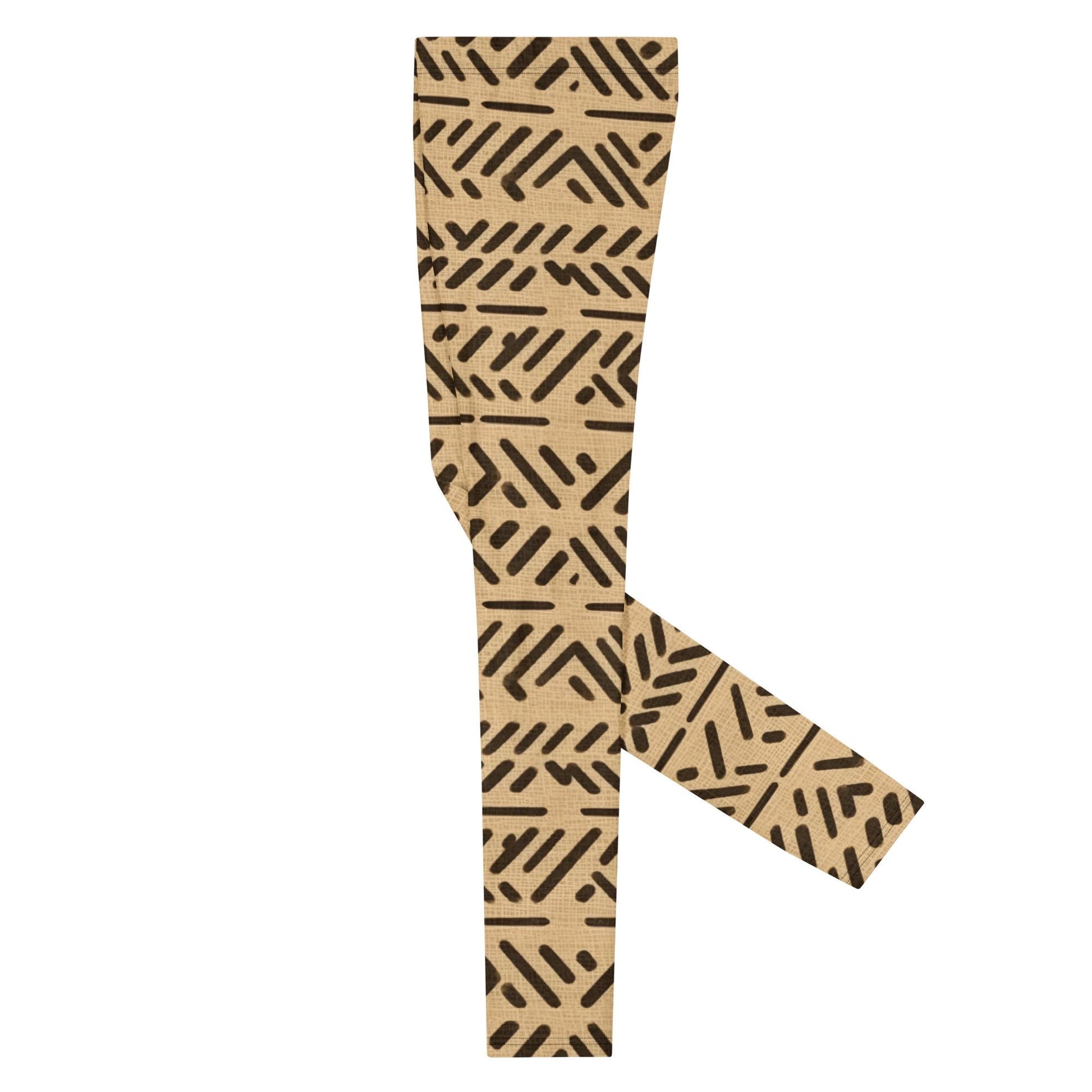 Breige - Men's Leggings - African Mud cloth Pattern