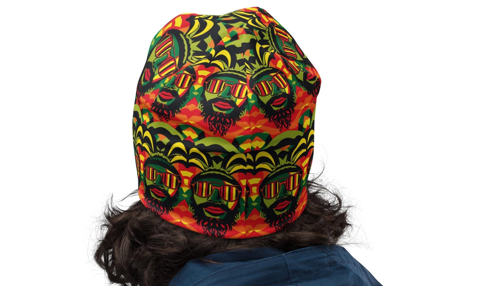 Rasta -Mens - Beanie - Jamaican Pattern