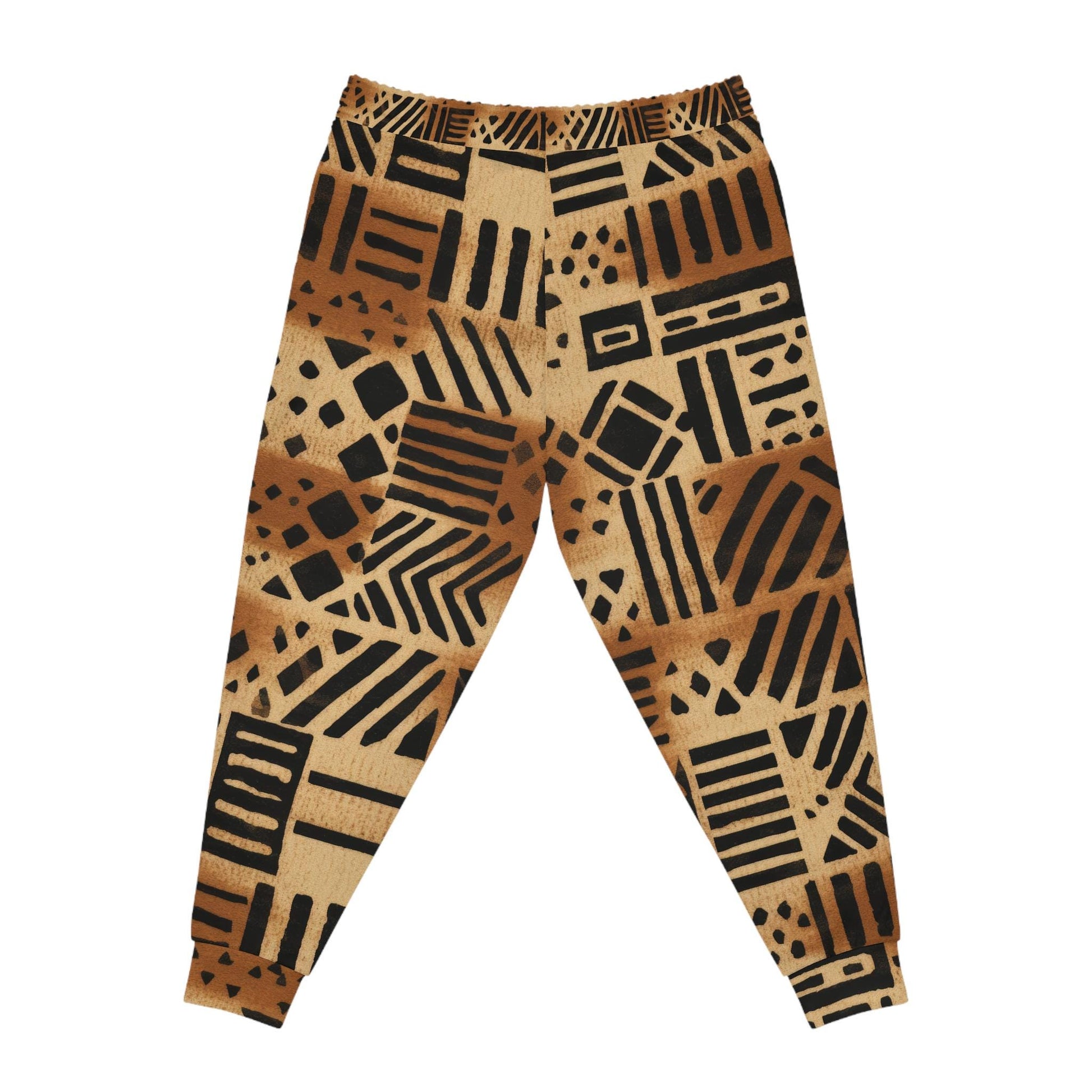 Neutrals - Mens - Athletic Joggers - African - Mud Cloth Pattern