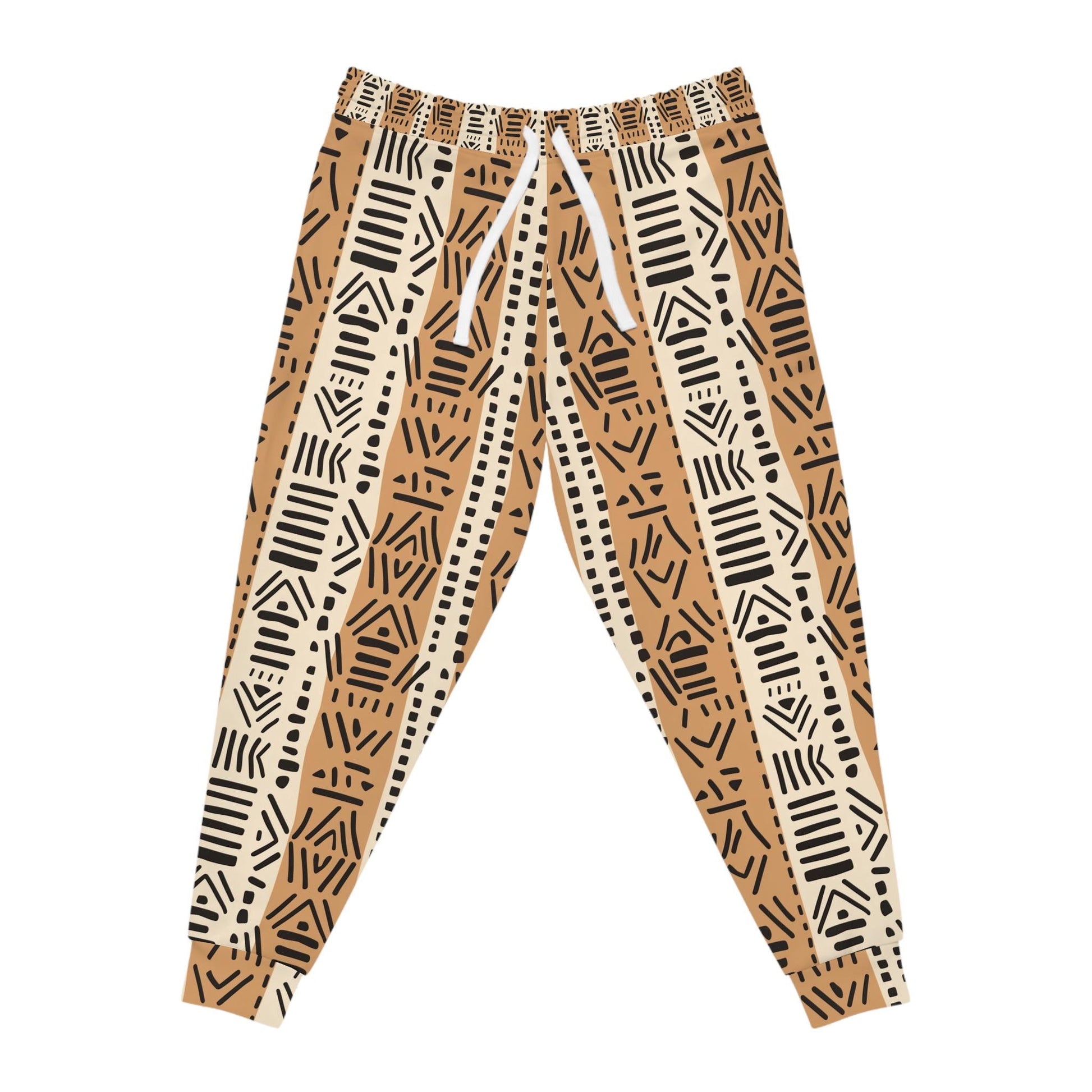African Chic -Mens - Athletic Joggers - African Mud cloth Pattern