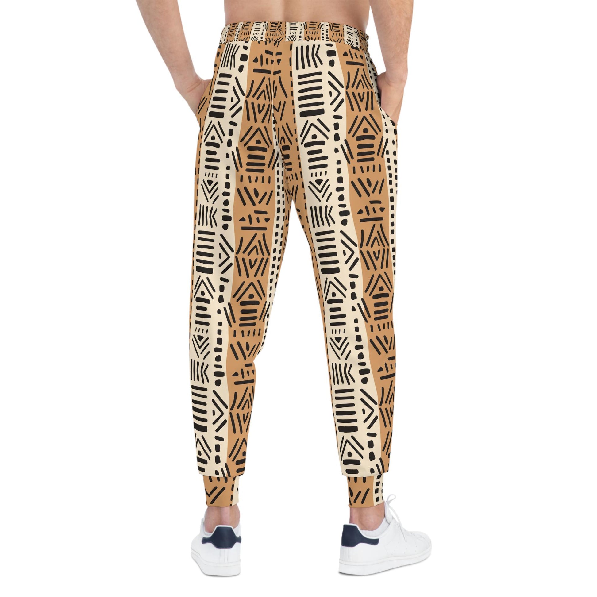 African Chic -Mens - Athletic Joggers - African Mud cloth Pattern