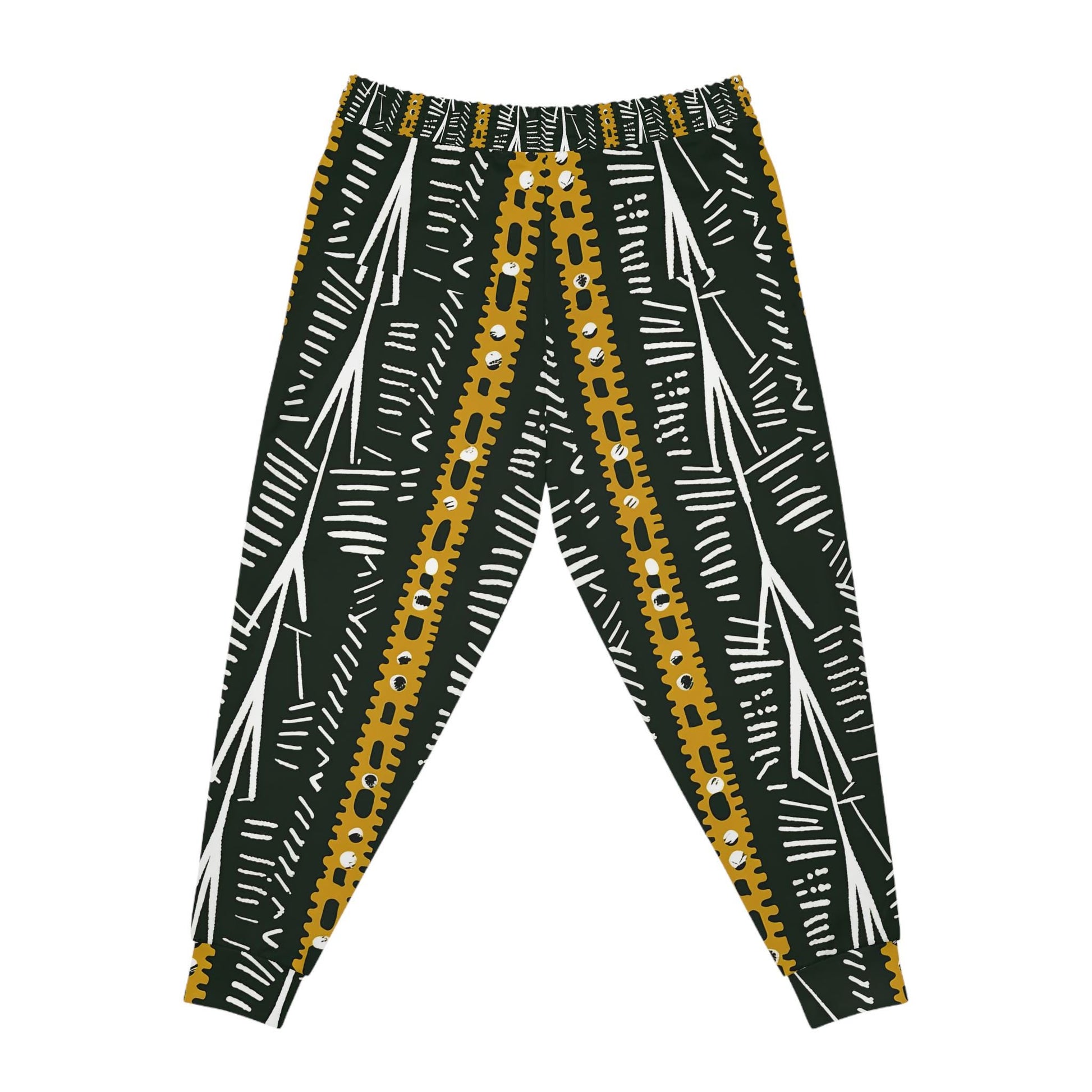 Blk Earth - Mens - Athletic Joggers - African - Mud cloth Pattern - Comfortable Lounge Wear - Workout Pants - Athletes