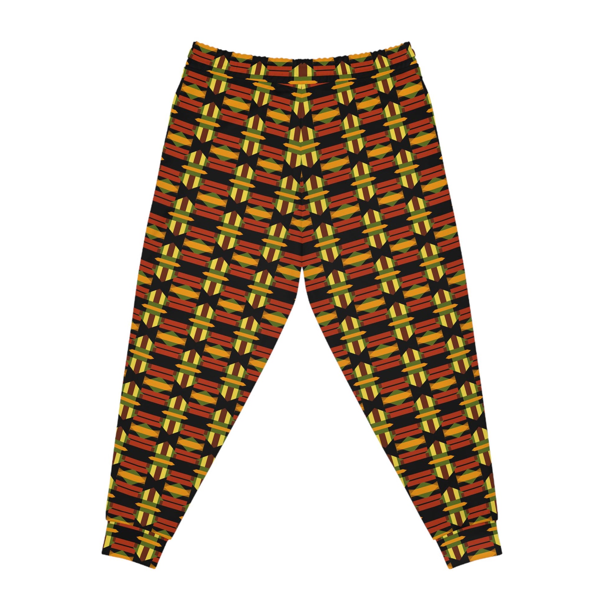 Sunburst - Mens - Athletic Joggers - African Kente Pattern