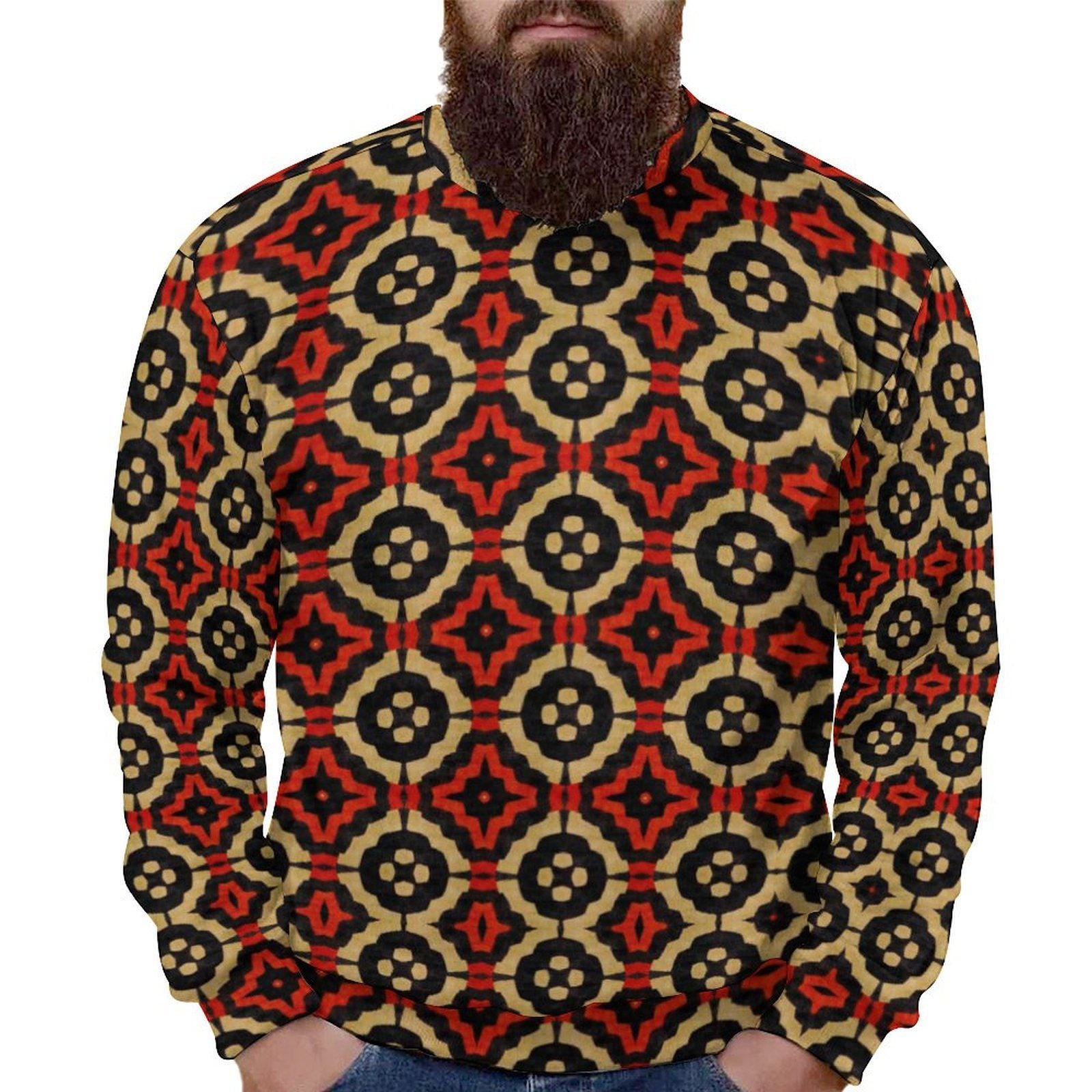 Dynasty - Mens - Sweatshirt - African - Bogolan Pattern - Sweatshirts - KumbatiaKulture