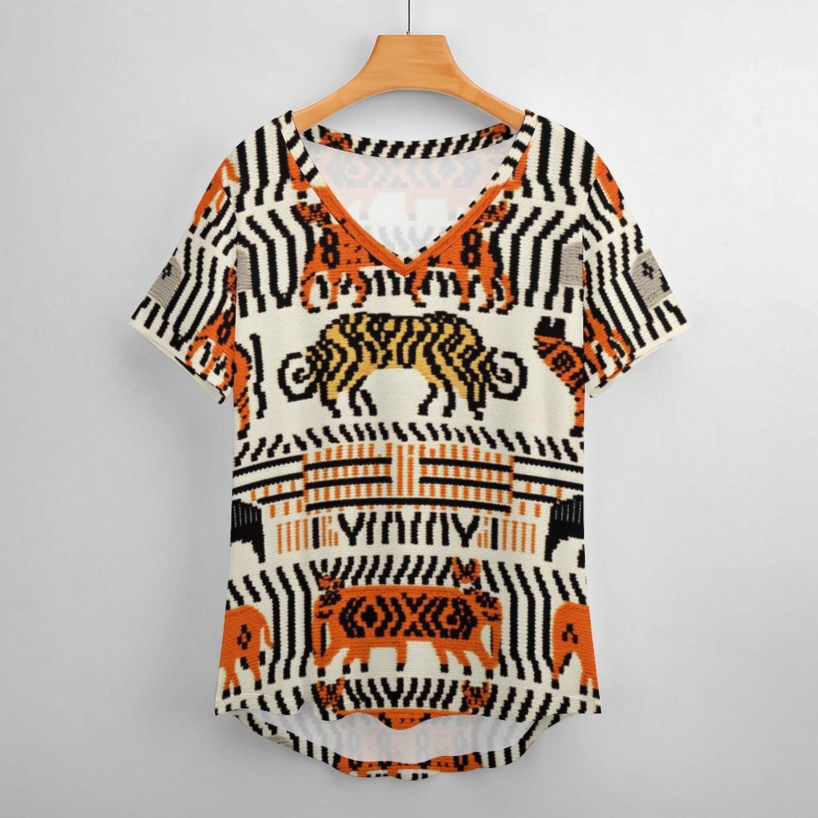 Safari - Womens - Custom Short Sleeve T-Shirts - African - Animal Pattern