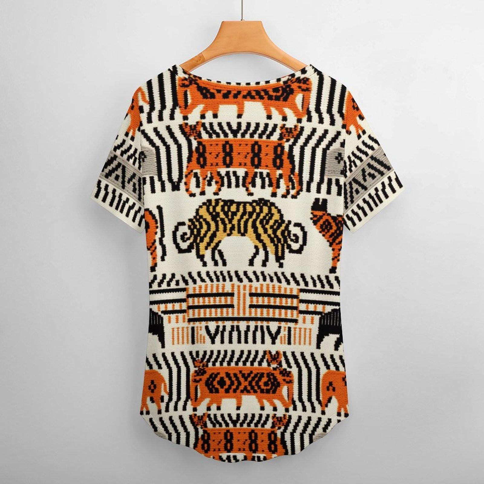Safari - Womens - Custom Short Sleeve T-Shirts - African - Animal Pattern - T-shirts - KumbatiaKulture
