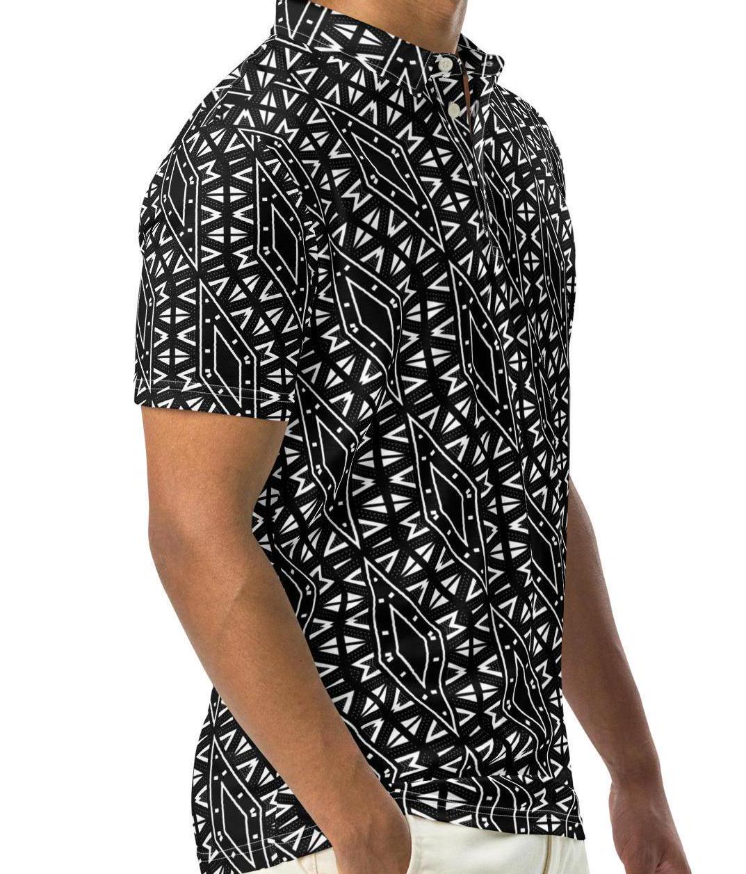 Mosaic - Mens - Polo Shirt - African - Textile Pattern