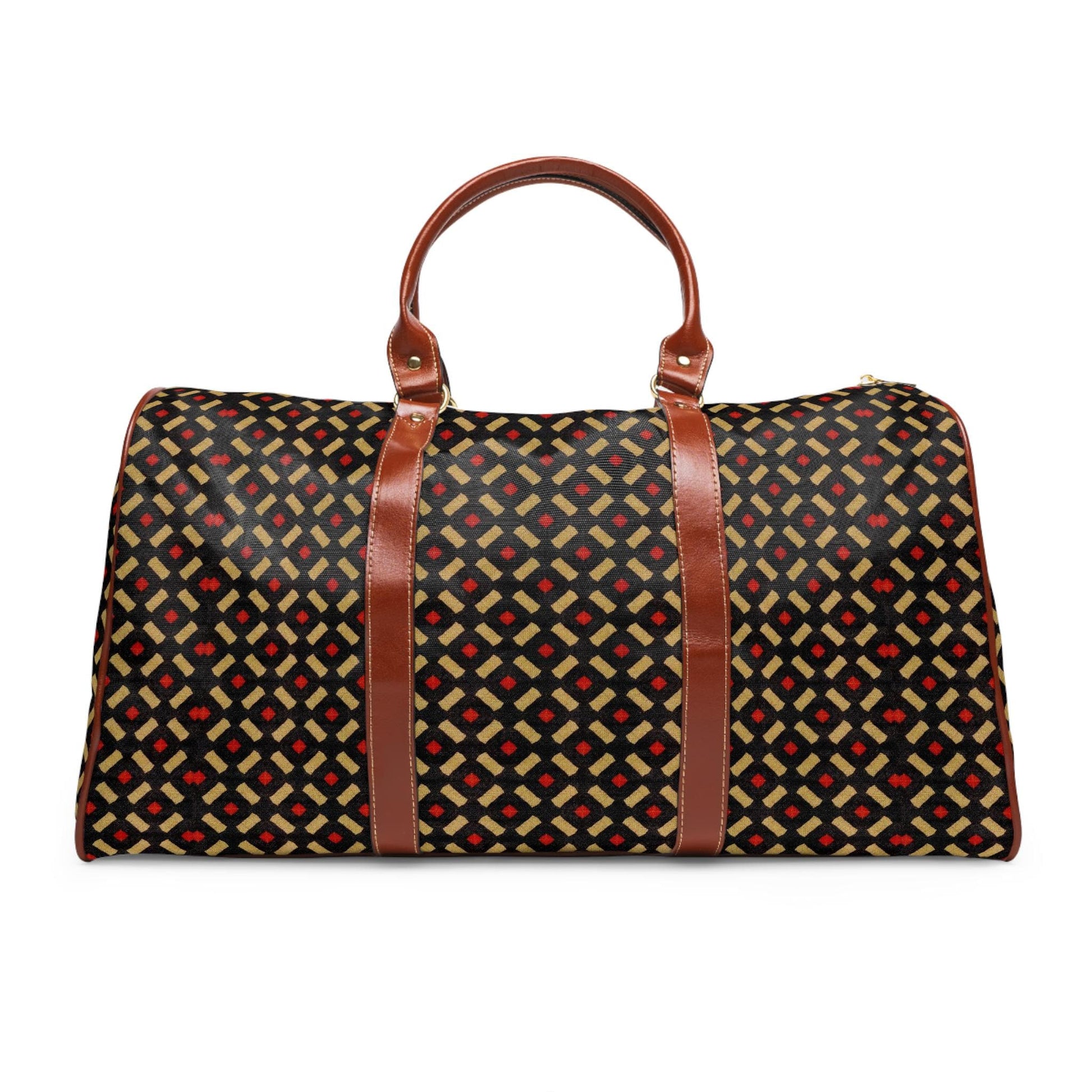 Golden Era - Waterproof Travel Bag - African - Bogolan Pattern - Duffel Bags - KumbatiaKulture