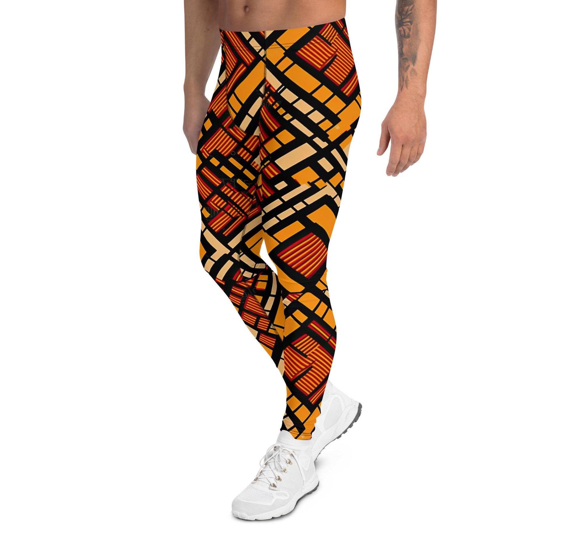Warm up - Men's - Leggings - African - Mud Cloth Pattern