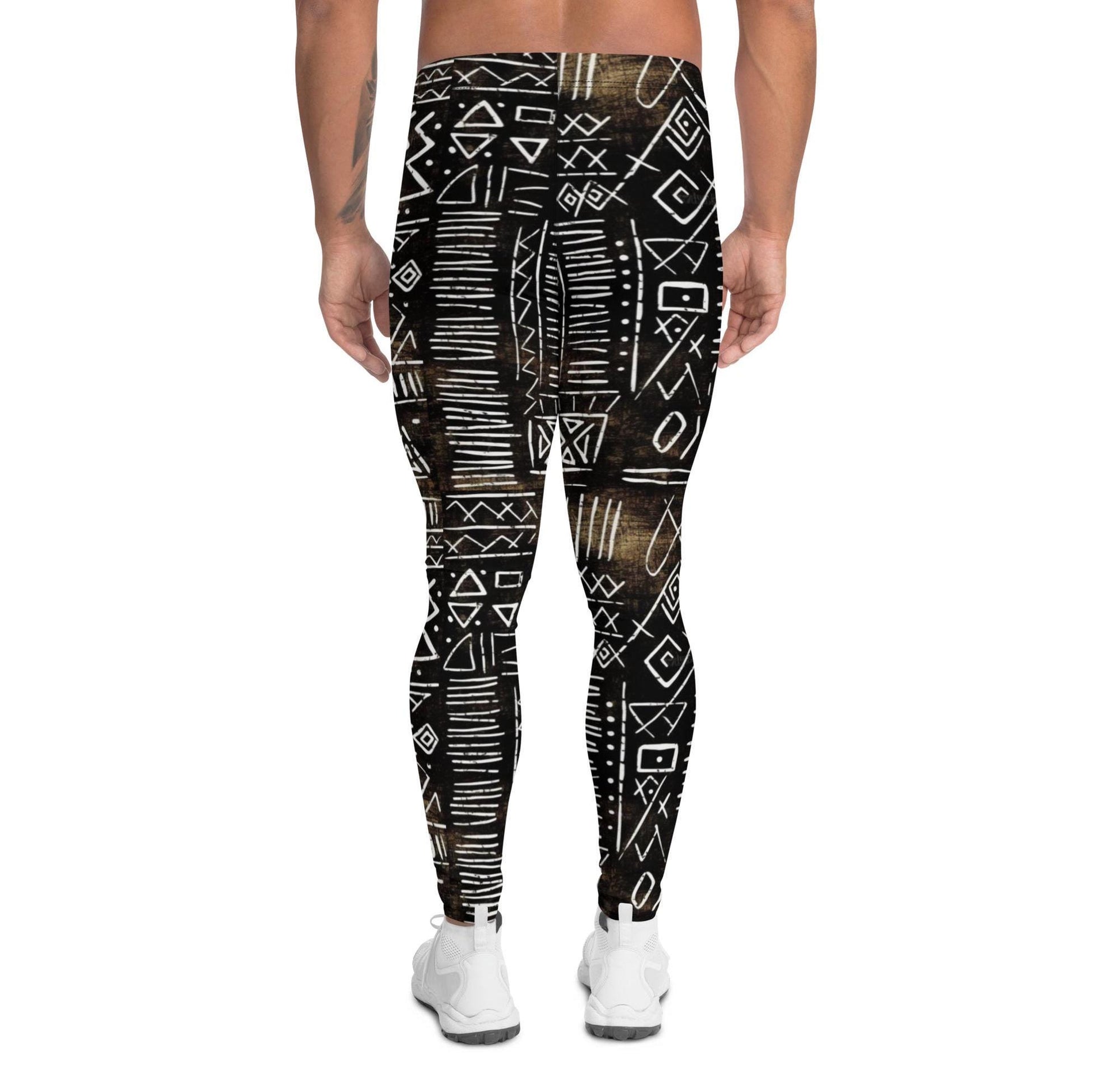 Black Earth - Men's Leggings - African - Tribal Pattern