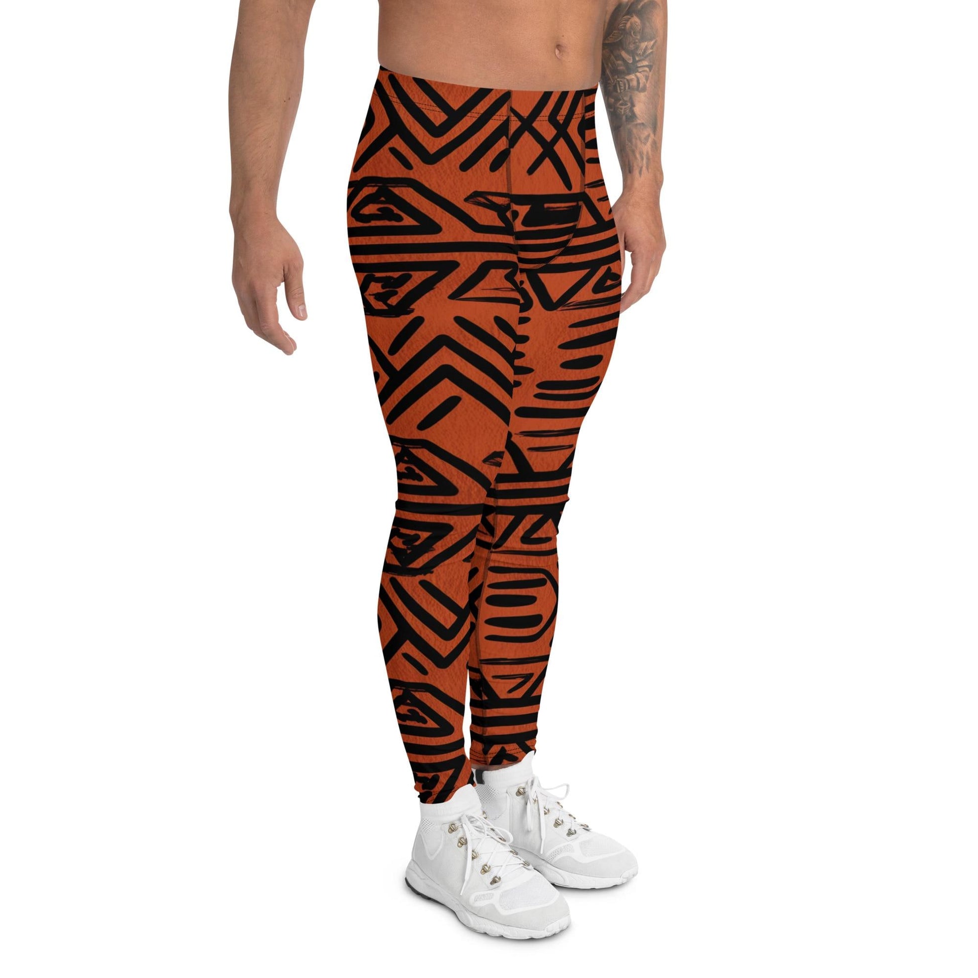 Cayenne - Men's Leggings - African Mud cloth pattern