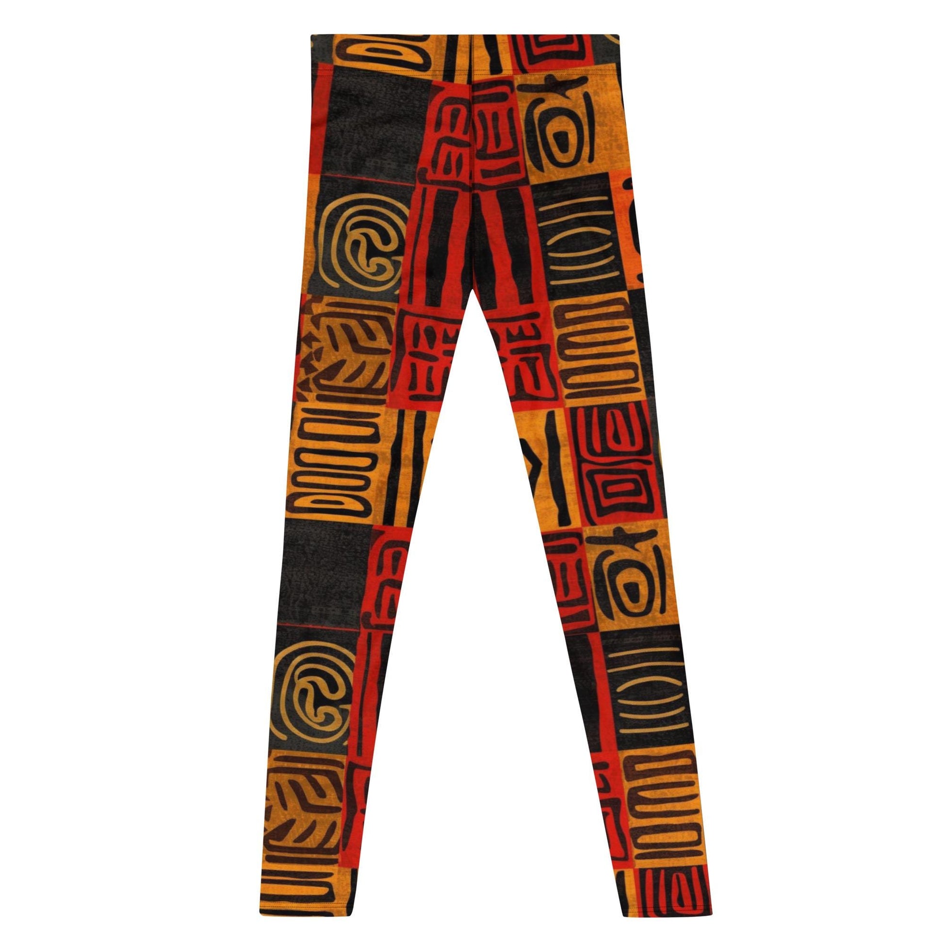 Heat - Men's Leggings - African Mud cloth Pattern