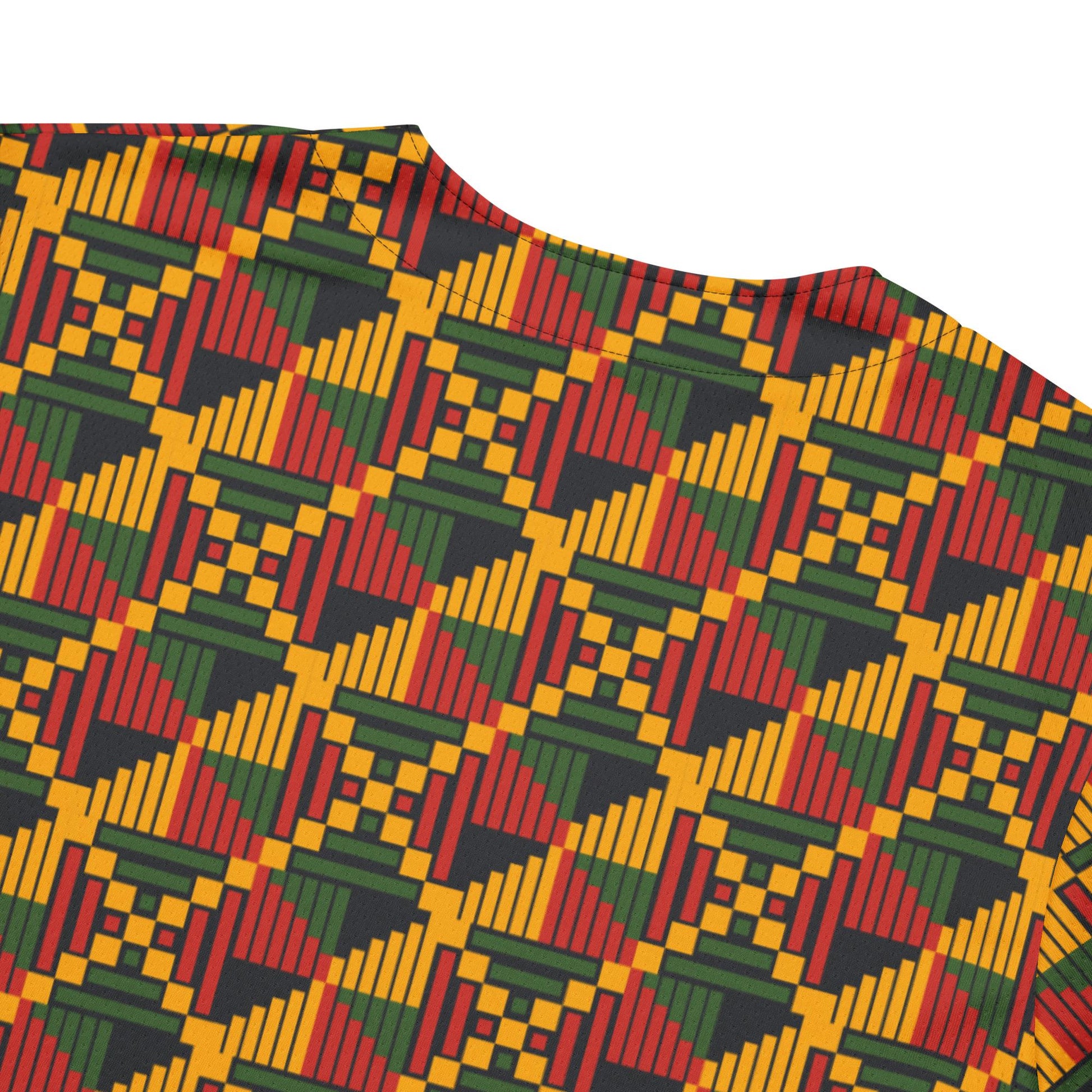 Passage - Mens - Baseball Jersey - African - Kente Pattern