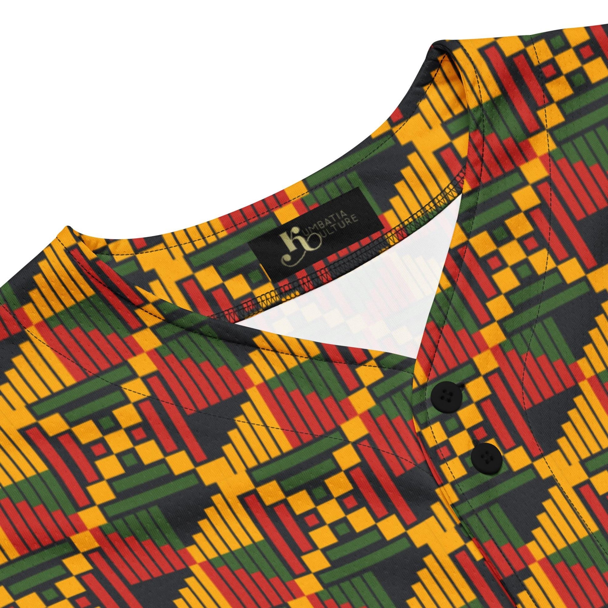 Passage - Mens - Baseball Jersey - African - Kente Pattern
