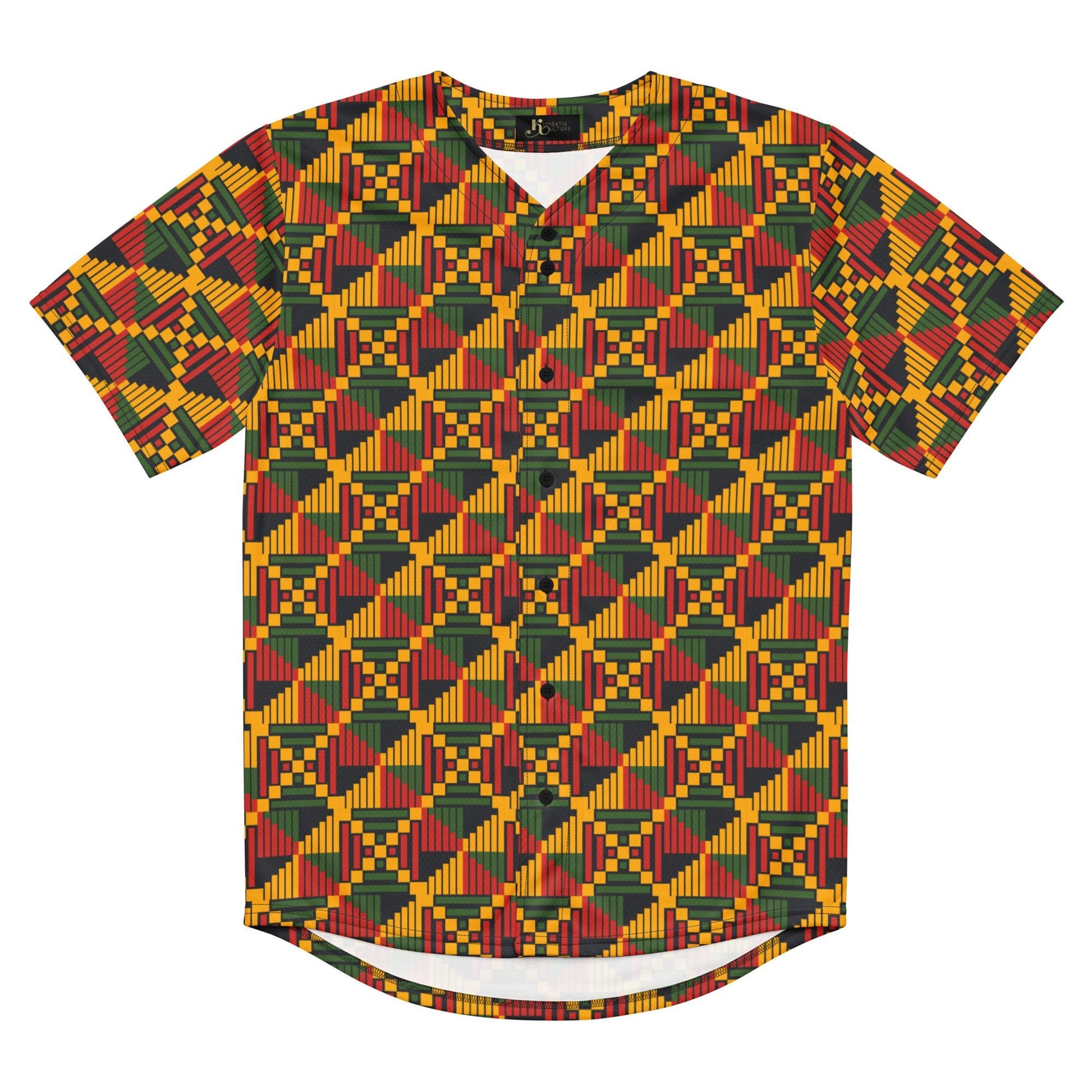 Passage - Mens - Baseball Jersey - African - Kente Pattern - Oxfords & Button Downs - KumbatiaKulture