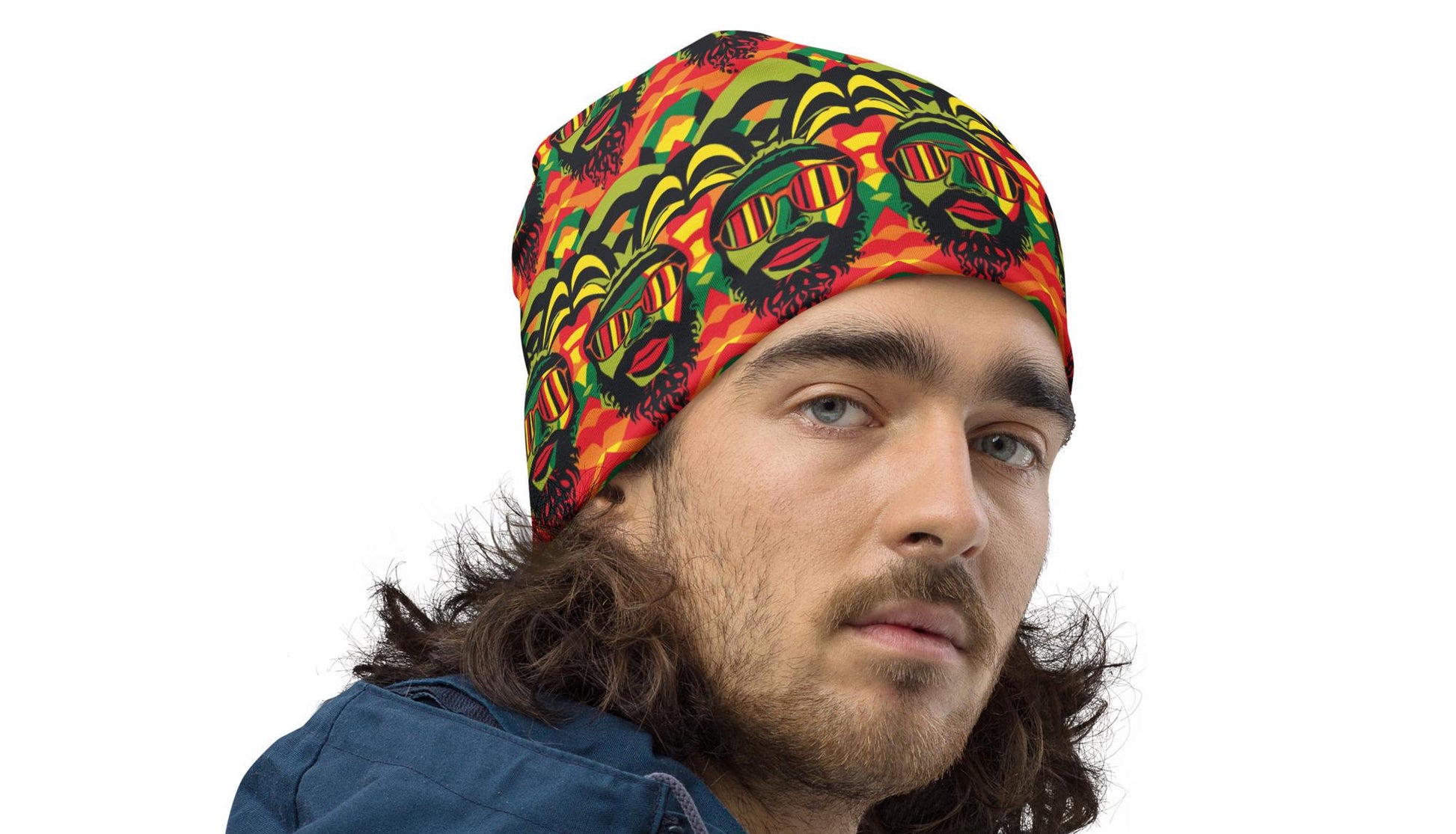 Rasta -Mens - Beanie - Jamaican Pattern