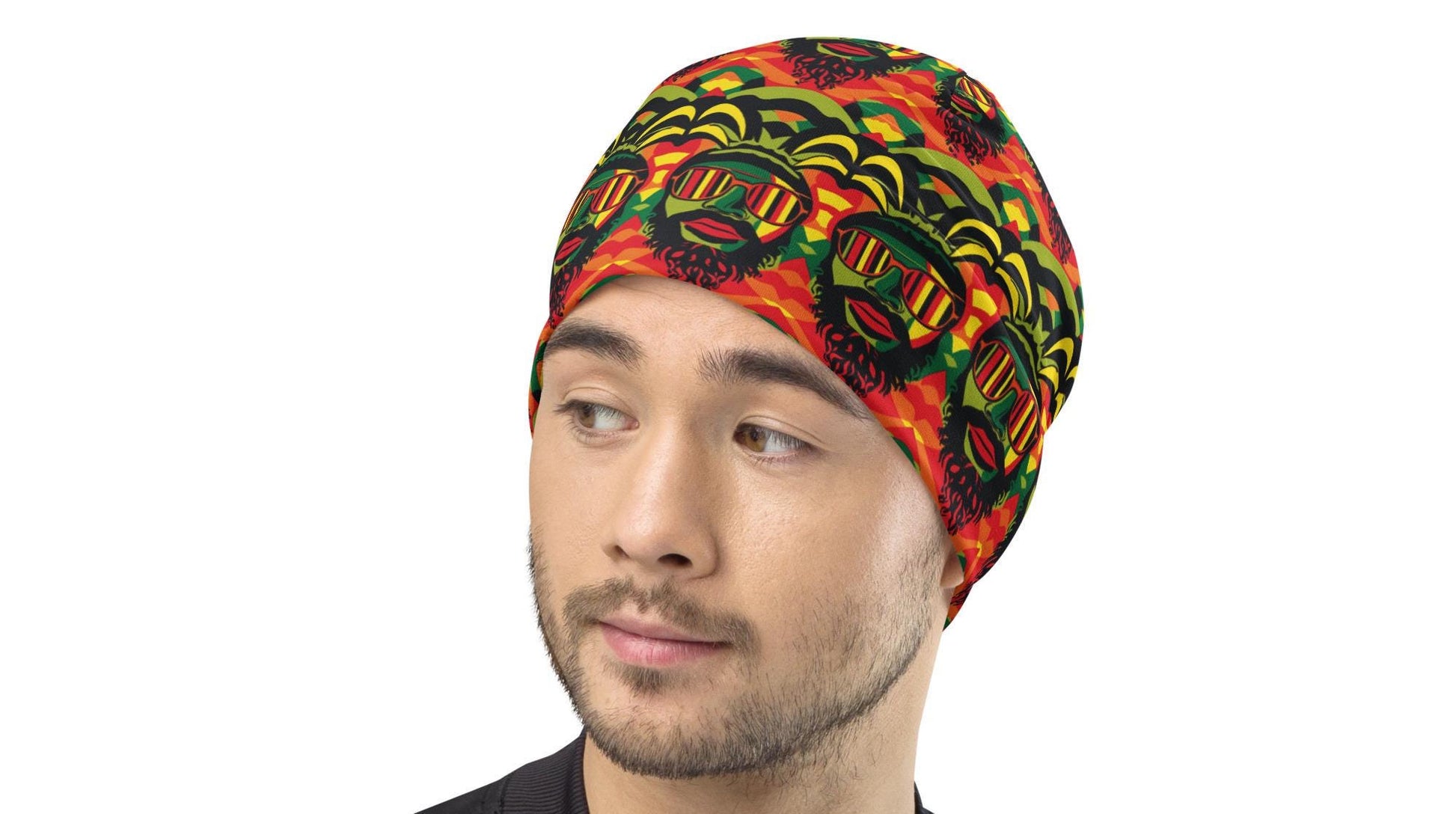 Rasta -Mens - Beanie - Jamaican Pattern