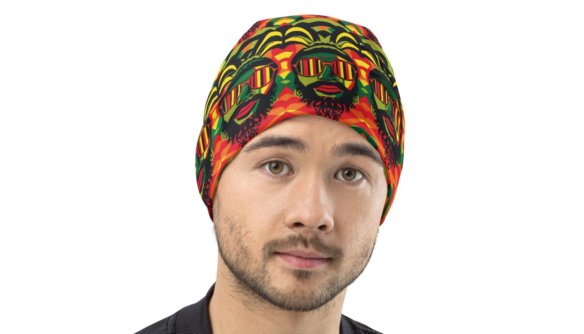 Rasta -Mens - Beanie - Jamaican Pattern