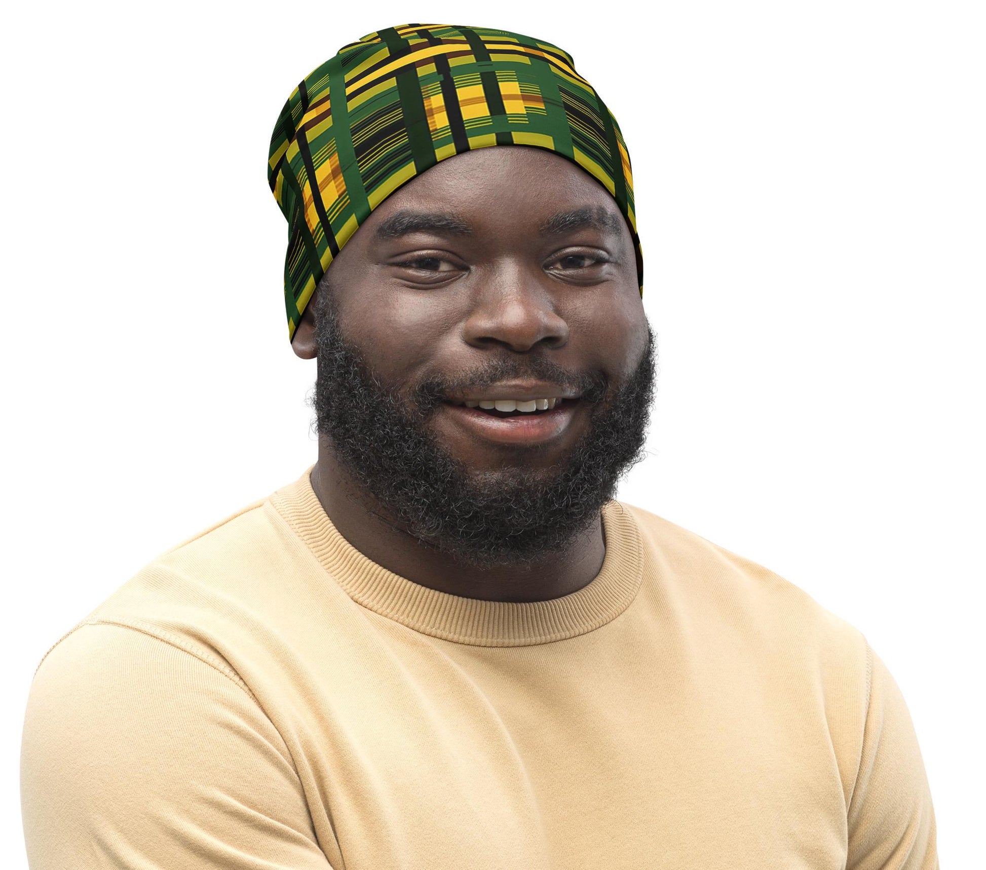 Dink - Mens - Beanie - African Kente Pattern