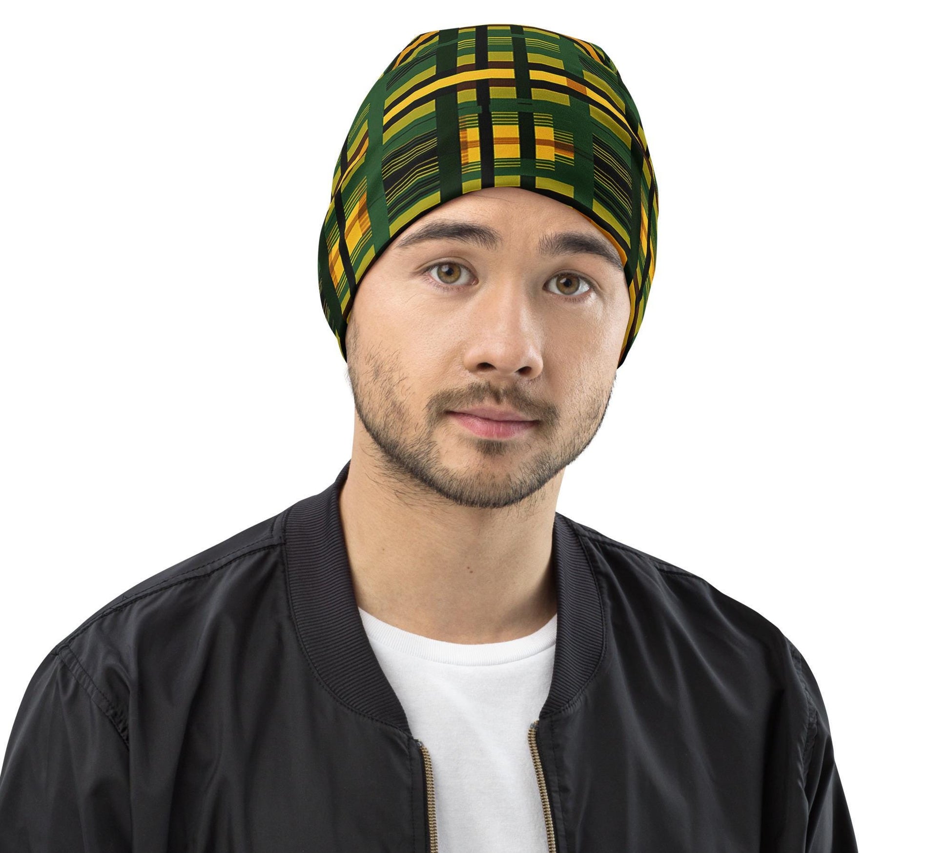Dink - Mens - Beanie - African Kente Pattern
