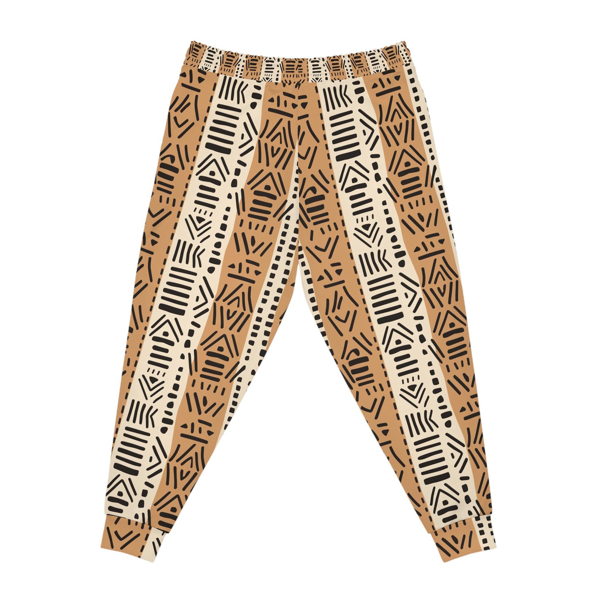 African Chic -Mens - Athletic Joggers - African Mud cloth Pattern