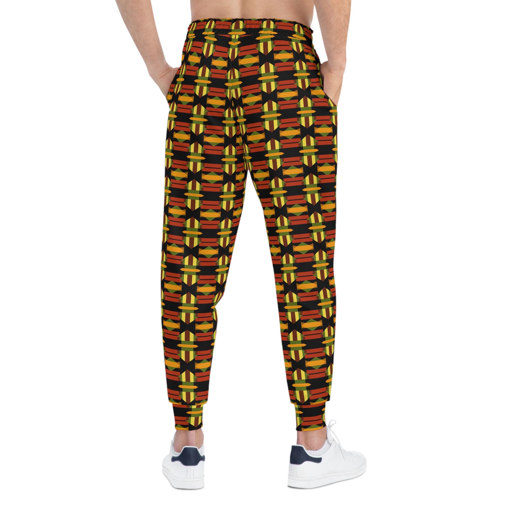 Sunburst - Mens - Athletic Joggers - African Kente Pattern