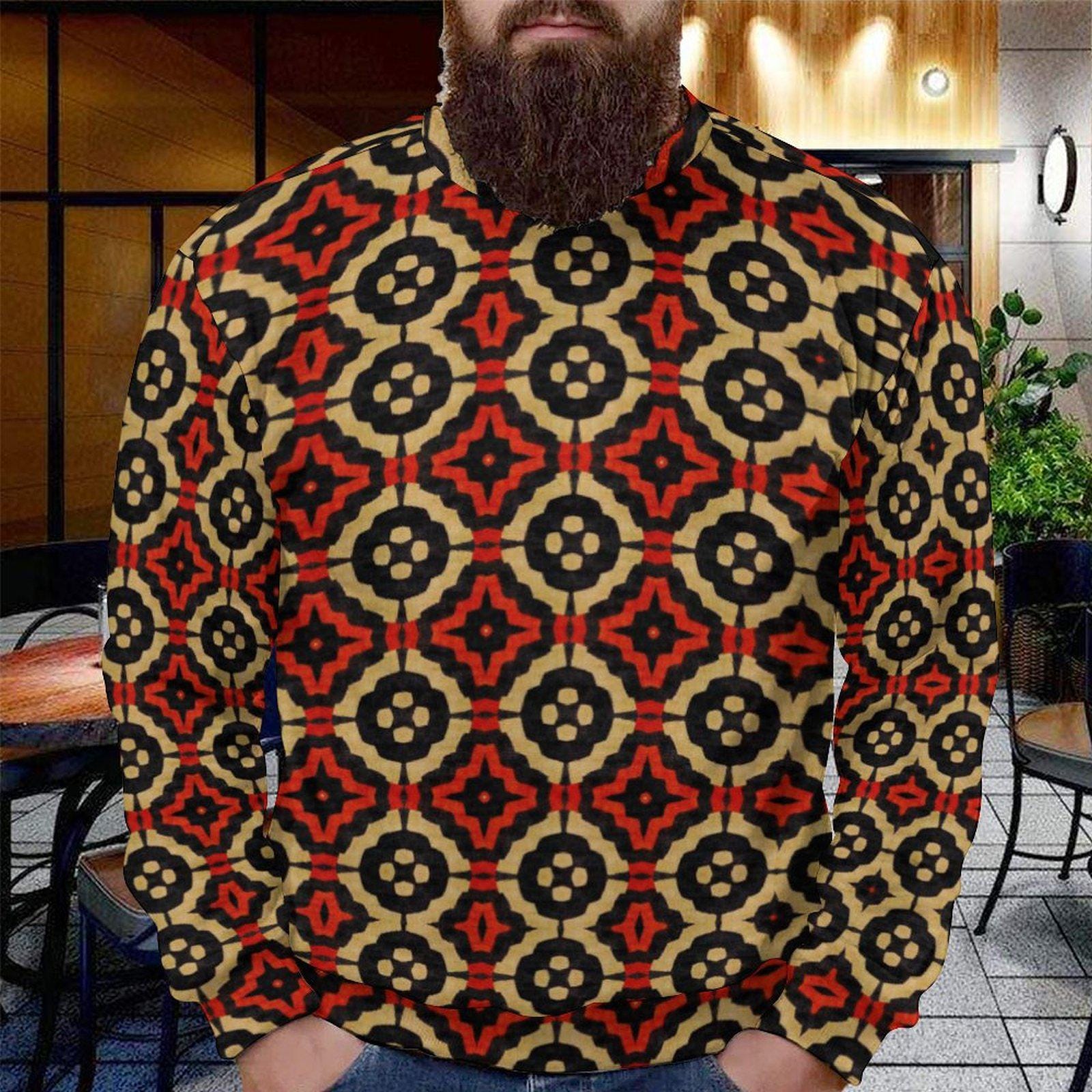 Dynasty - Mens - Sweatshirt - African - Bogolan Pattern - Sweatshirts - KumbatiaKulture