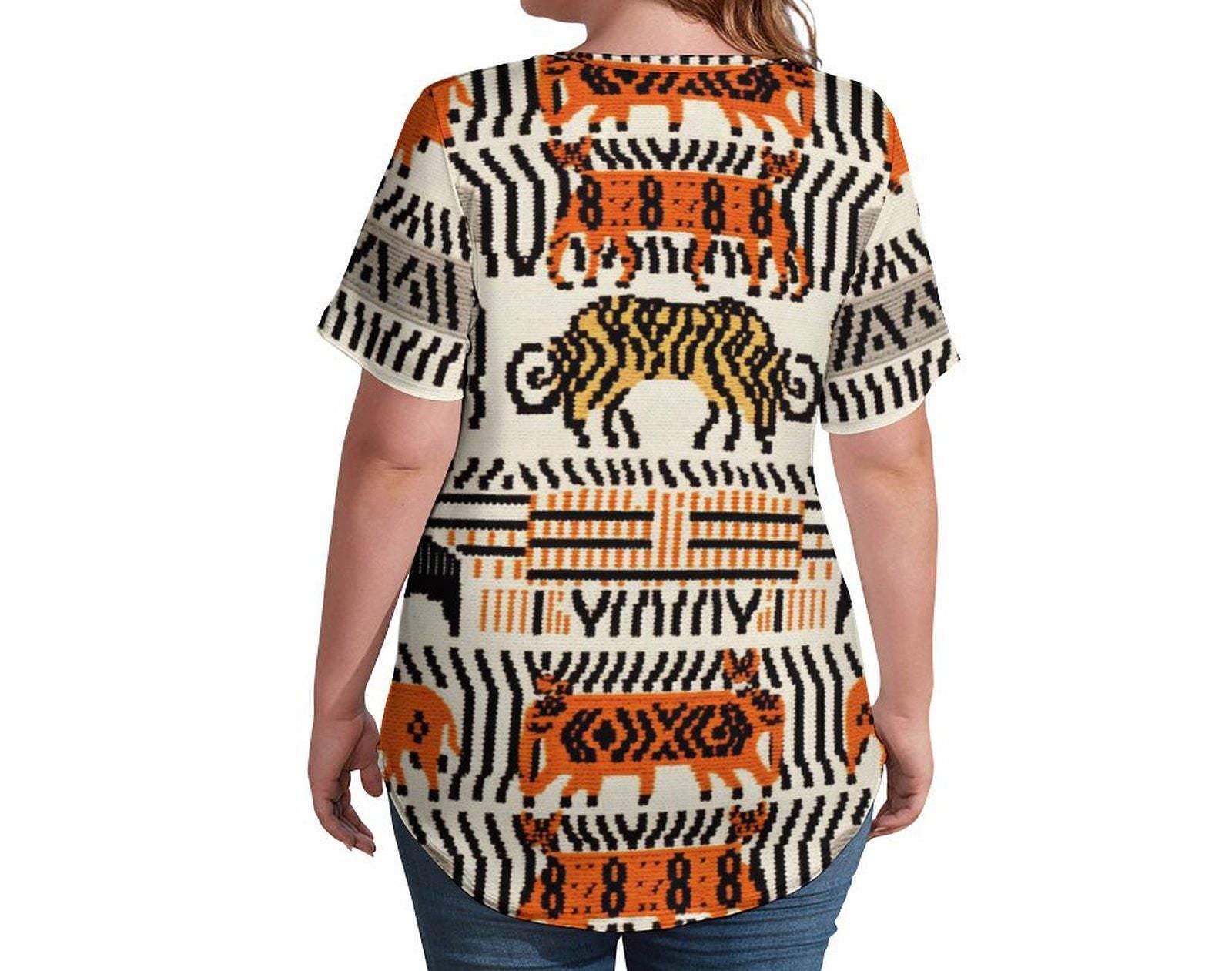 Safari - Womens - Custom Short Sleeve T-Shirts - African - Animal Pattern