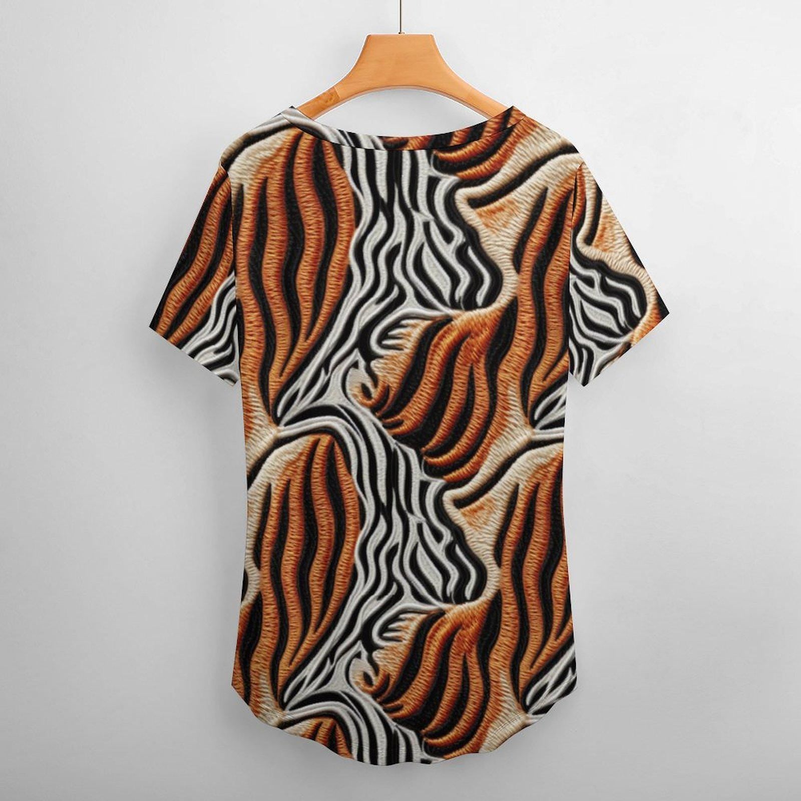 Mamal - Woman - Custom Short Sleeve T-Shirts - African - Animal pattern - T-shirts - KumbatiaKulture