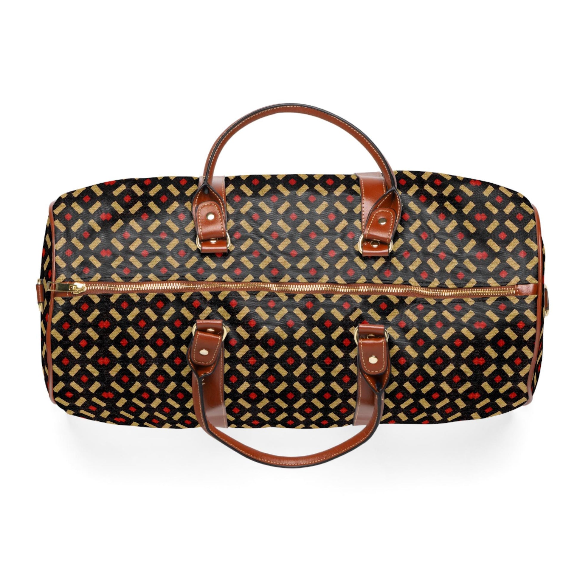 Golden Era - Waterproof Travel Bag - African - Bogolan Pattern - Duffel Bags - KumbatiaKulture