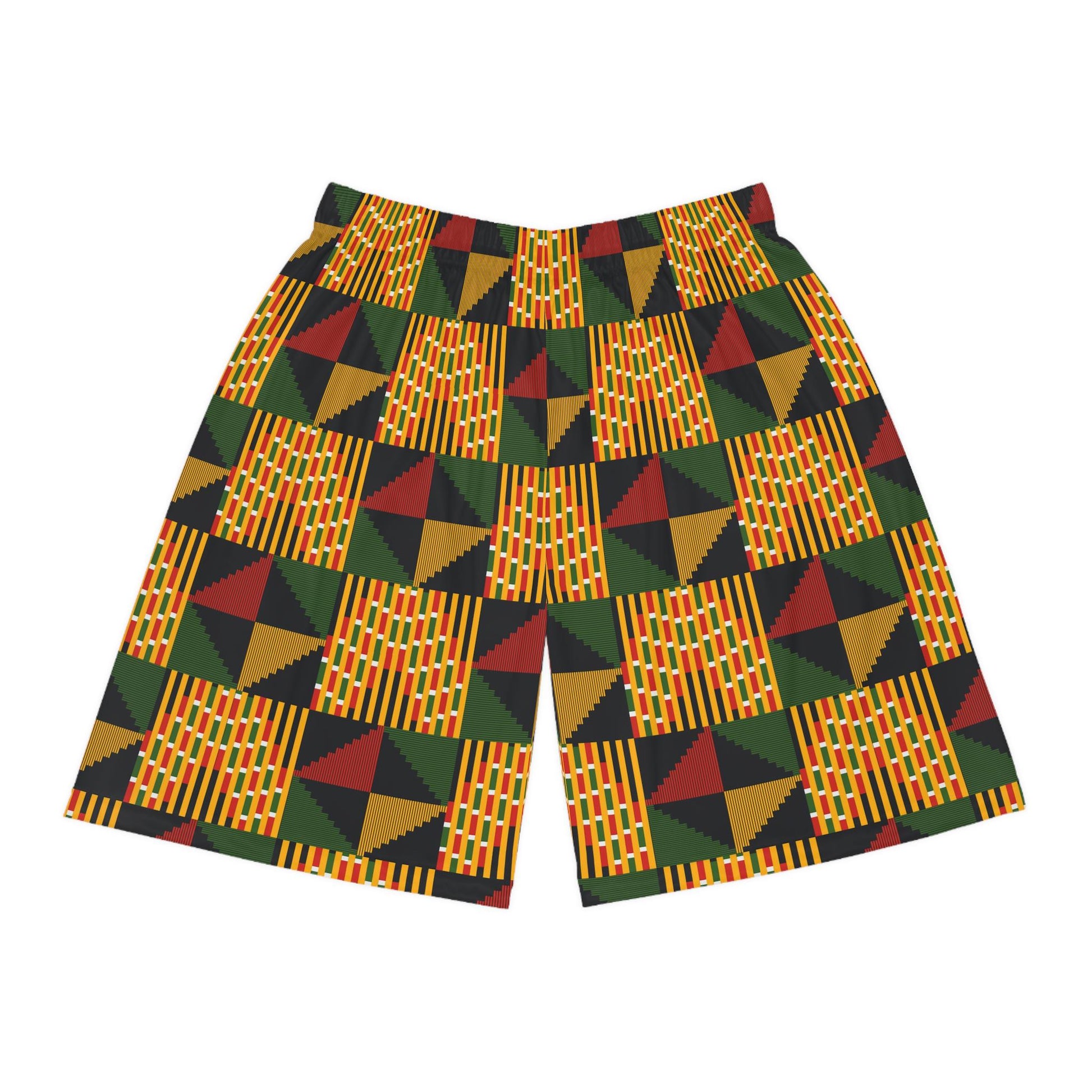 Pyramid - Mens - Basketball Shorts - African - Kente Pattern - Shorts - KumbatiaKulture
