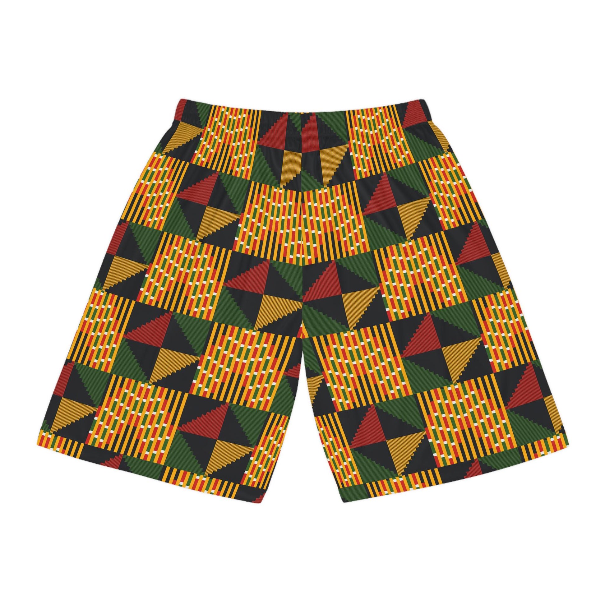 Pyramid - Mens - Basketball Shorts - African - Kente Pattern - Shorts - KumbatiaKulture