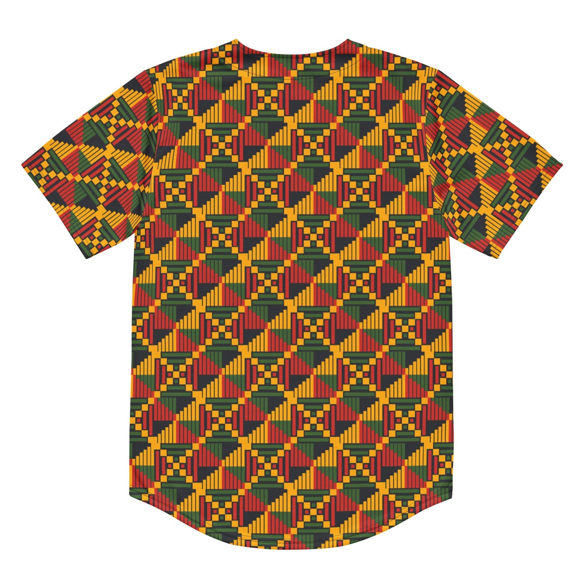 Passage - Mens - Baseball Jersey - African - Kente Pattern